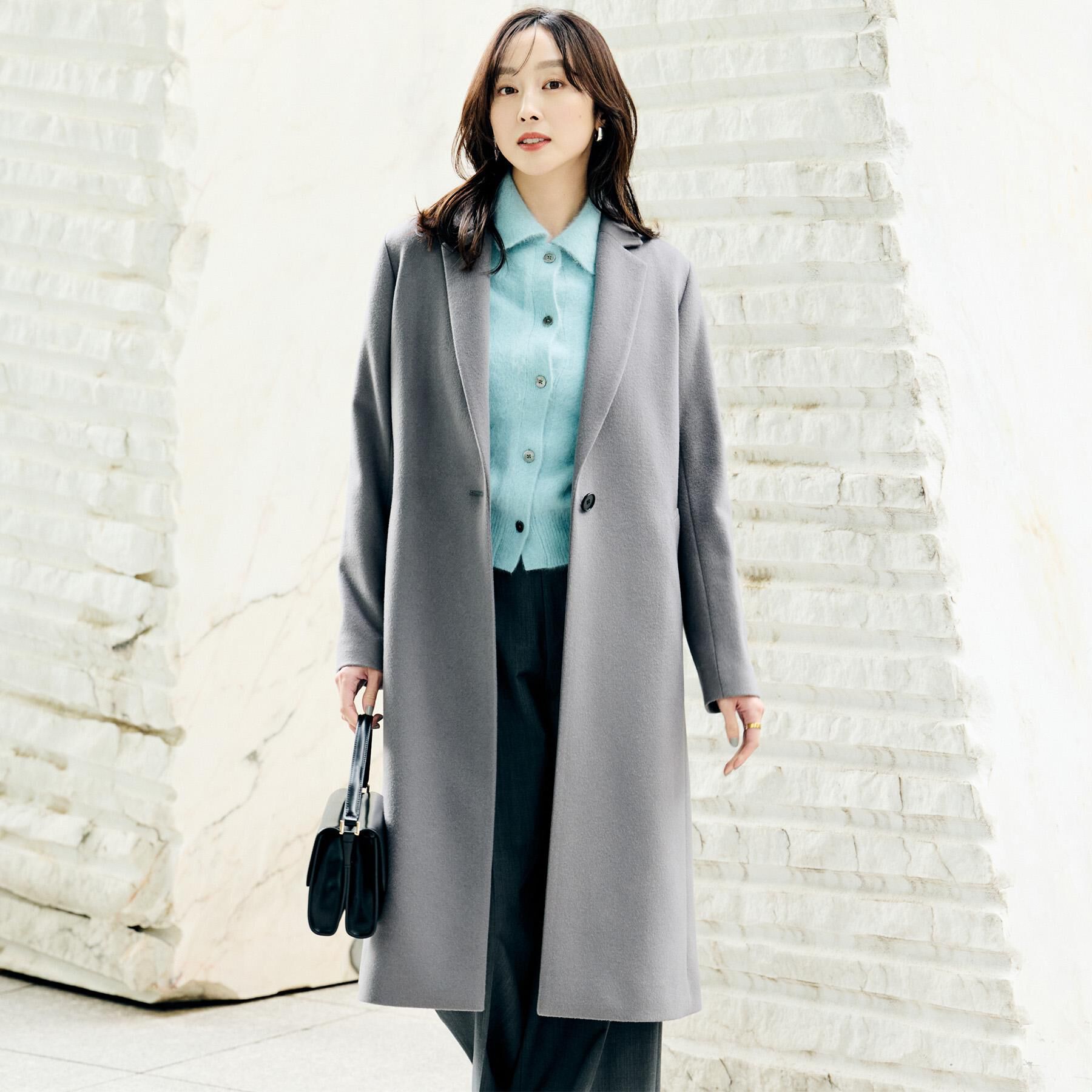 UNTITLED「【スタイリッシュ／オンオフ兼用】ウールチェスターコート」|チェスターコート|チャコールグレー(0