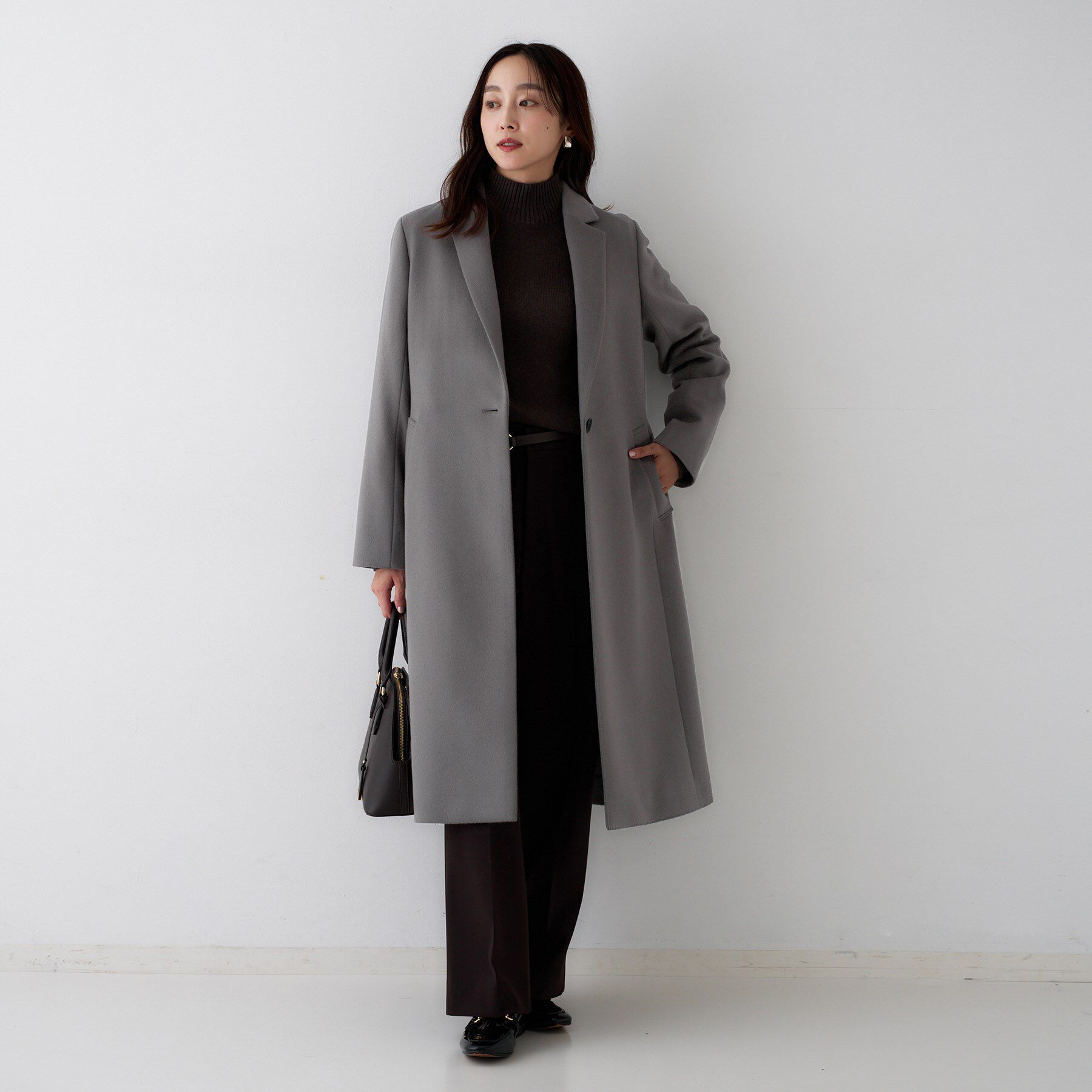 UNTITLED「【スタイリッシュ／オンオフ兼用】ウールチェスターコート」|チェスターコート|