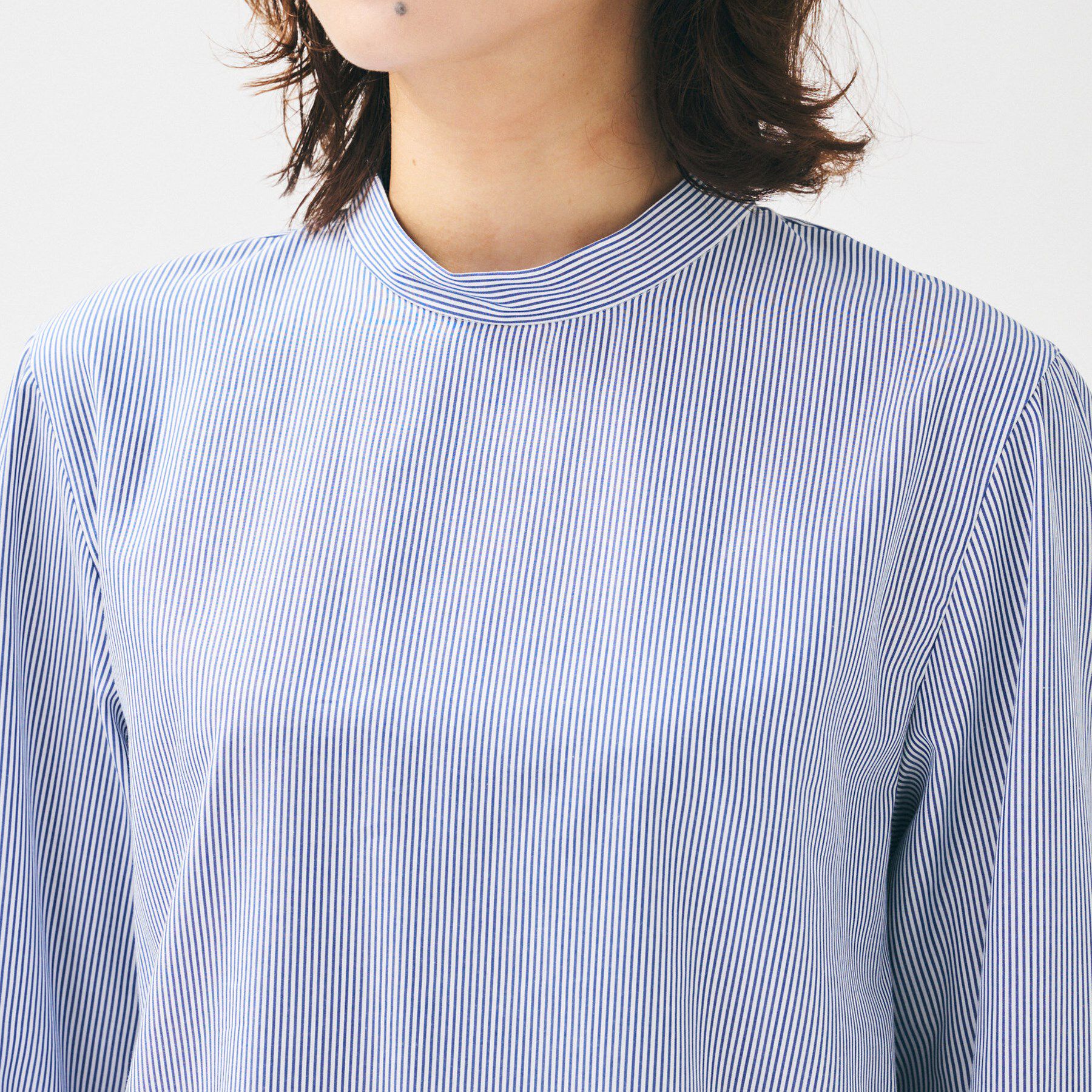 UNTITLED「【重ね着レイヤード/スーツブラウス】ファインブロードハイネックシャツ」|シャツ・ブラウス|