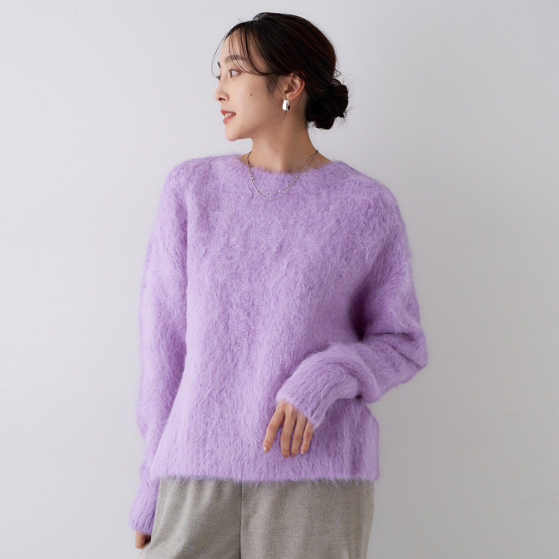 UNTITLED「【ゆったり】アルパカ混シャギーニット」|ニット・セーター|