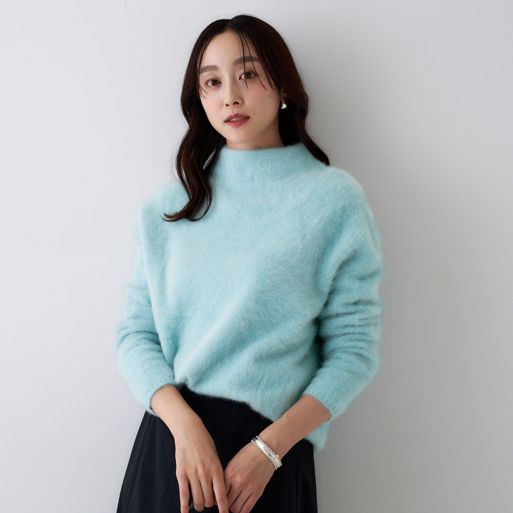 UNTITLED「【大人な品格/ふわふわニット】フォックスカシミヤ コクーンニット」|ニット・セーター|