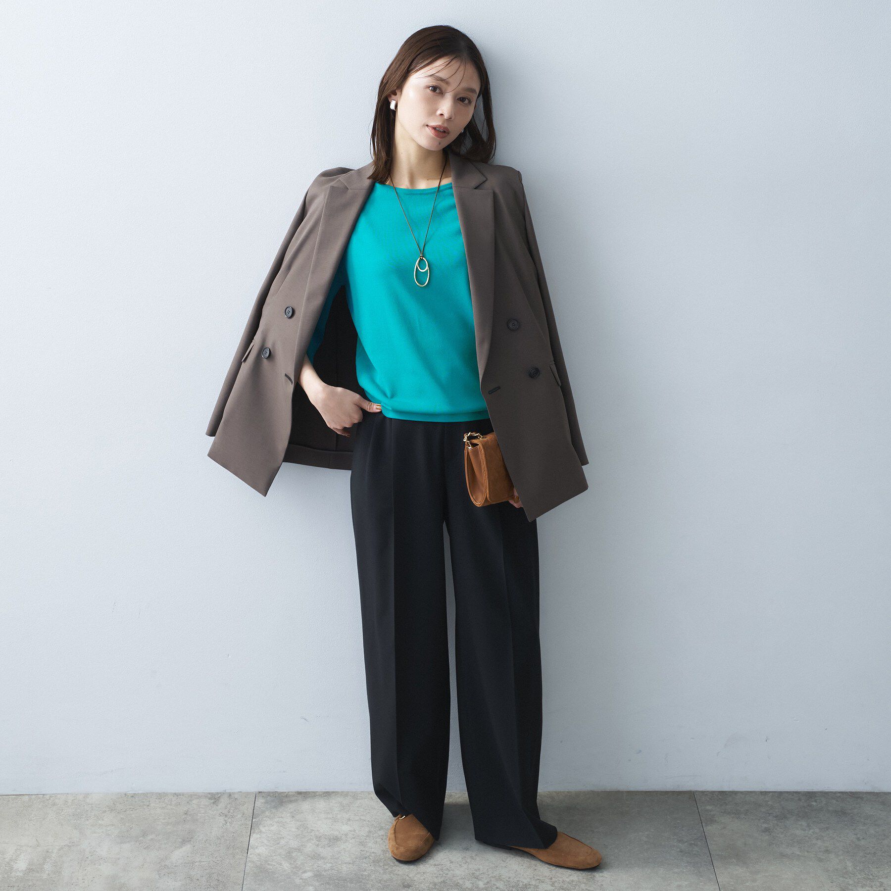 UNTITLED「【洗える/清涼感】袖スリットニットプルオーバー」|ニット・セーター|