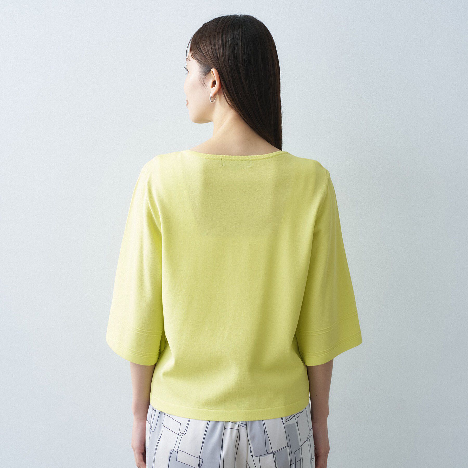 UNTITLED「【洗える/清涼感】袖スリットニットプルオーバー」|ニット・セーター|