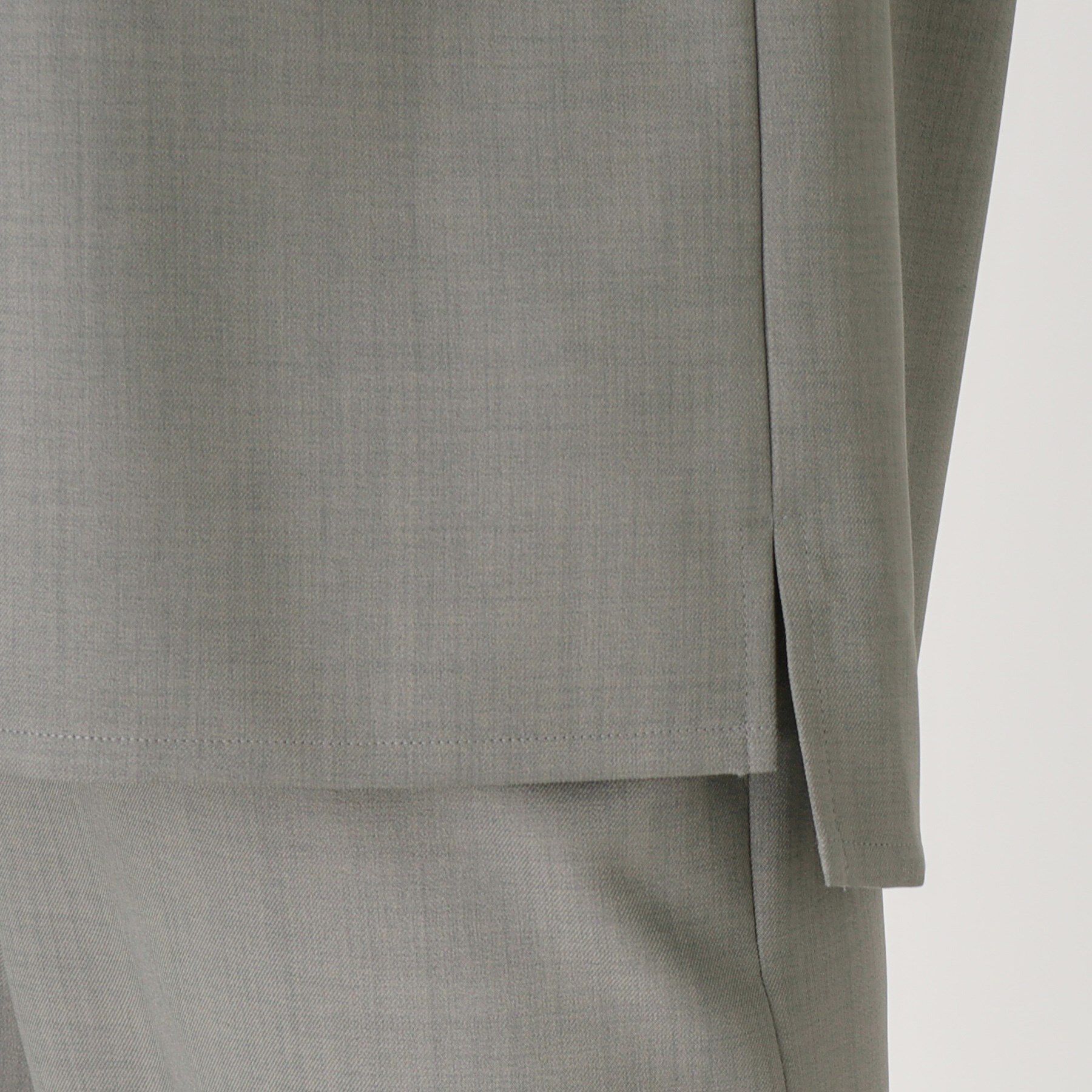 COUP DE CHANCE「【洗える／日本製／ビスチエレイヤード風／セットアップ可】異素材組合せのジャージプルオーバー」|Tシャツ・カットソー|