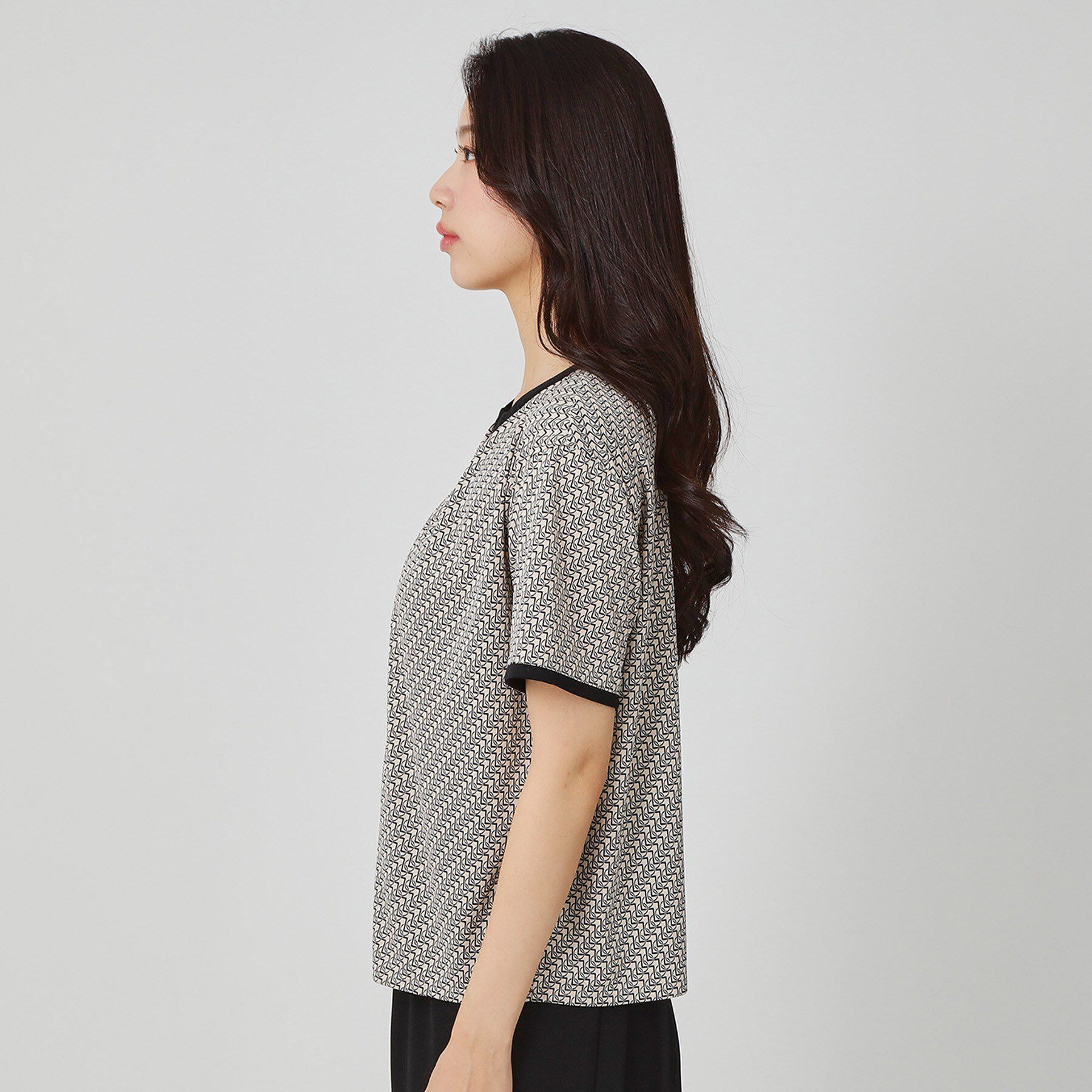 COUP DE CHANCE「【手洗い可／日本製】柄トップス」|シャツ・ブラウス|