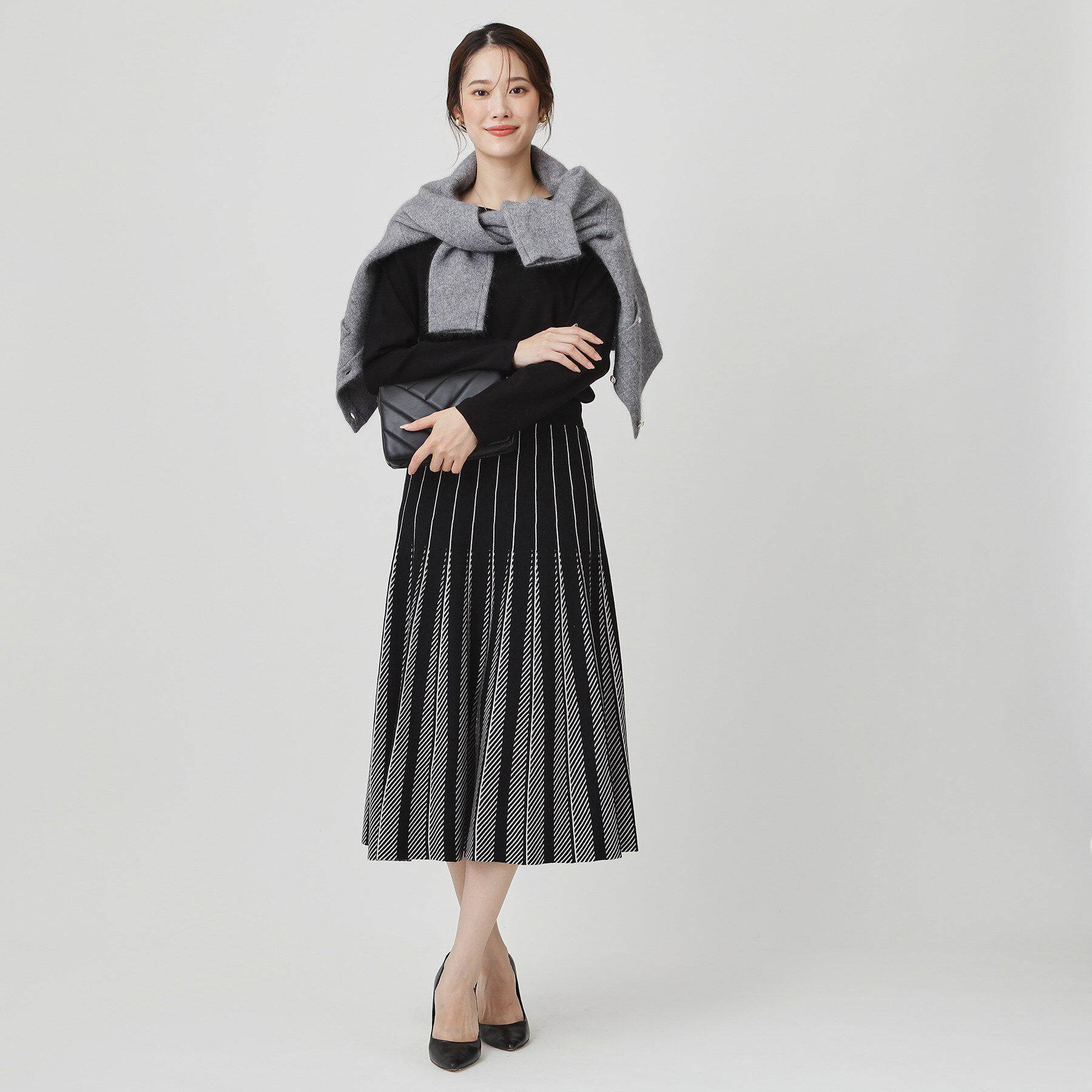 COUP DE CHANCE「【手洗い可】ニットプリーツフレアスカート」|スカート|