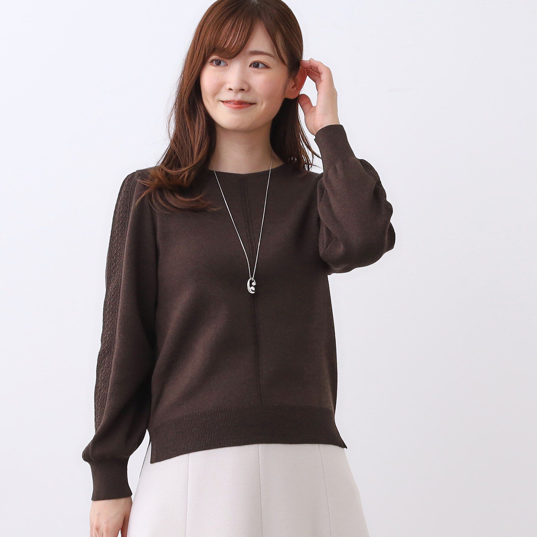 Reflect「【選べる8色／スカートにもパンツにも◎】ウール混ボートネックニット」|ニット・セーター|