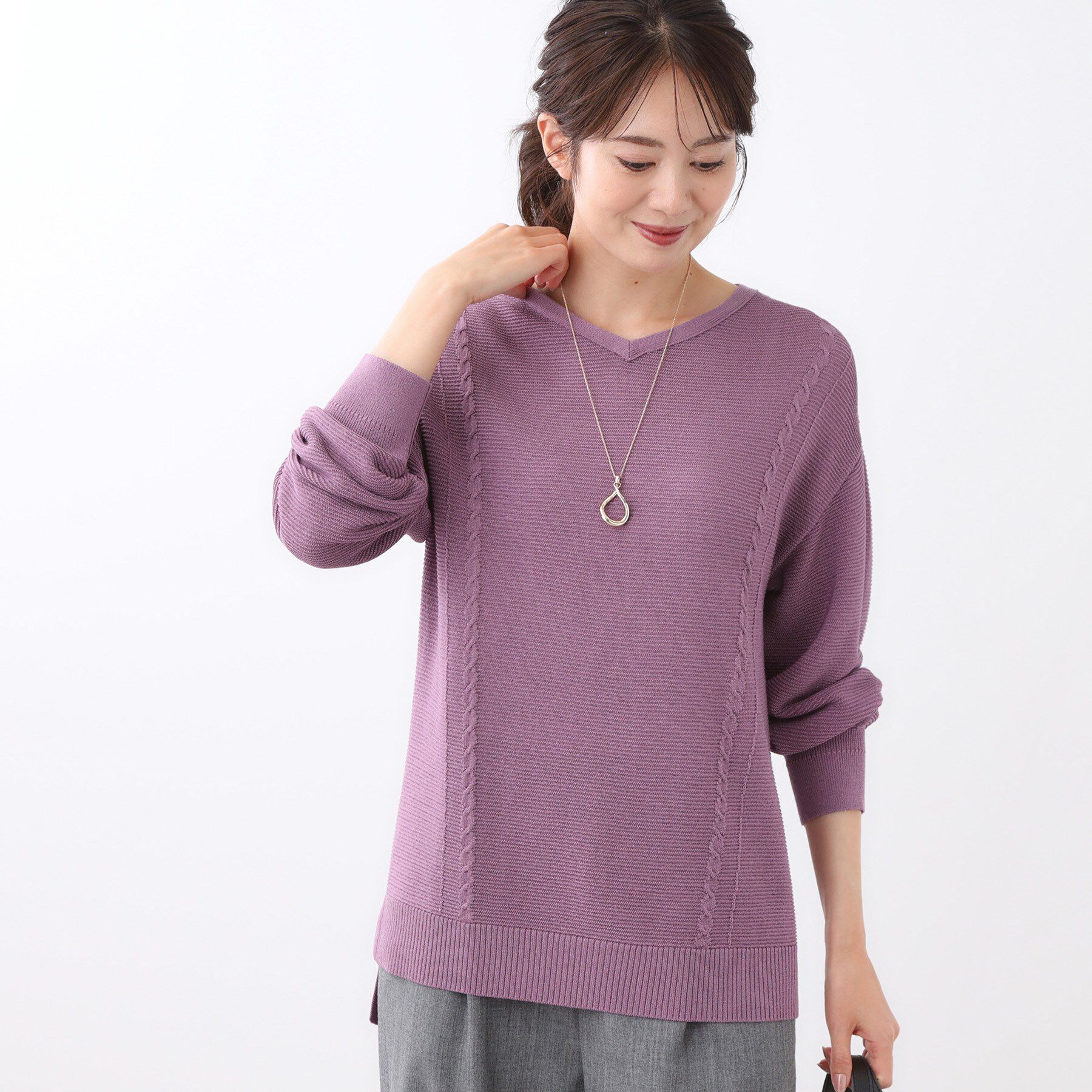 Reflect「【パンツ合わせにぴったり◎】ゆったりオフボディニット」|ニット・セーター|