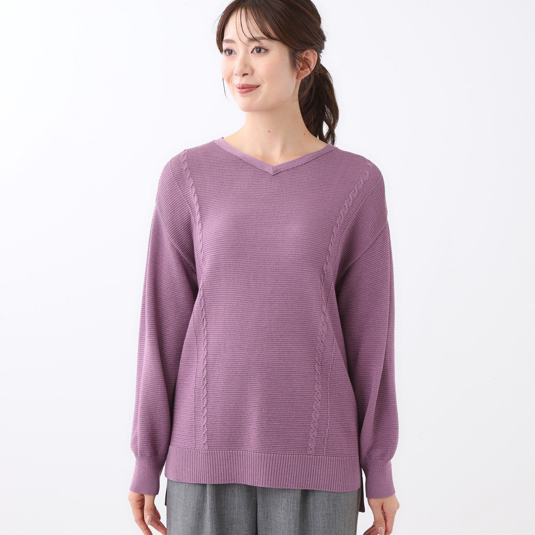 Reflect「【パンツ合わせにぴったり◎】ゆったりオフボディニット」|ニット・セーター|