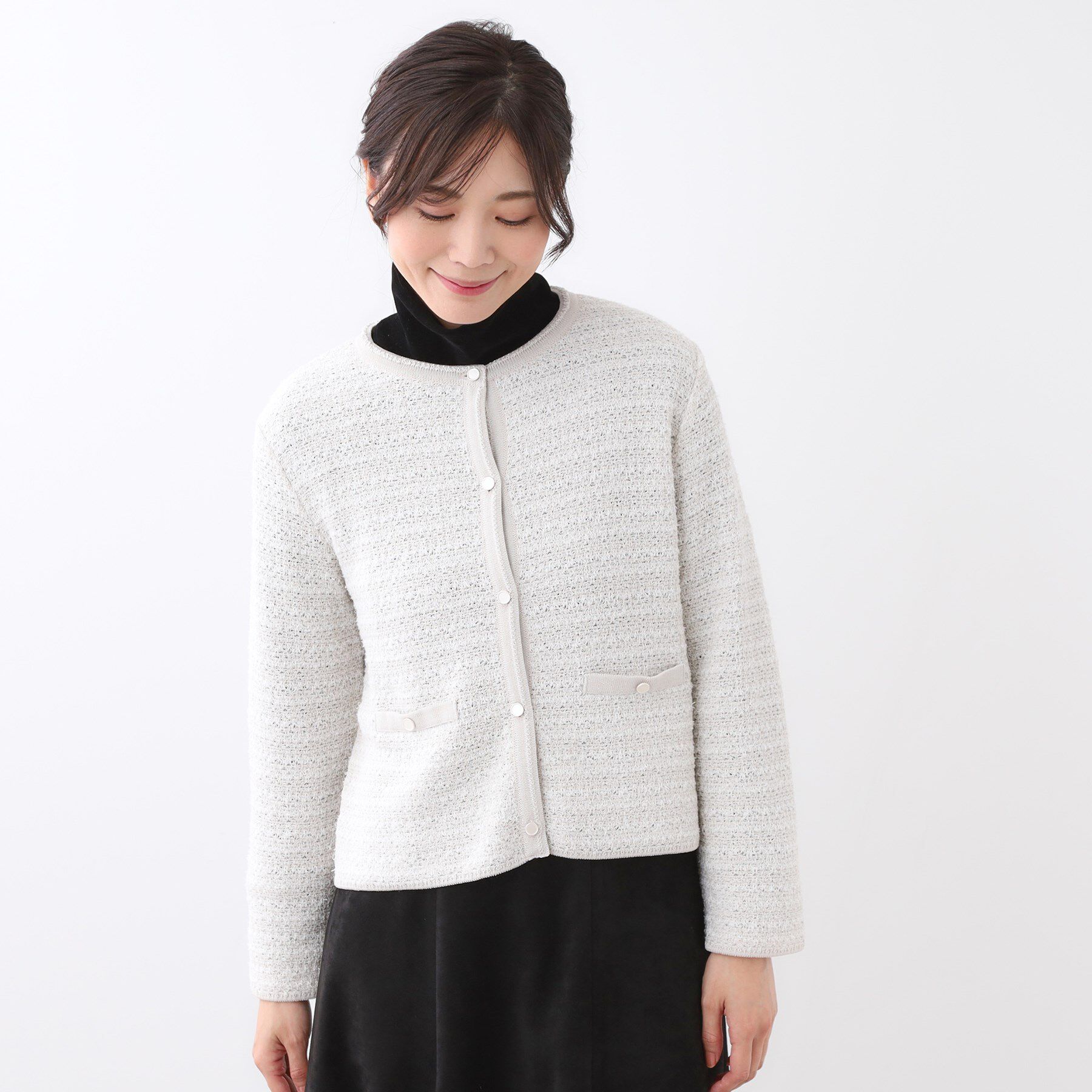 Reflect「【ライトアウター／ゆったりシルエット／気軽な羽織に◎】ドライタッチカーディガン」|カーディガン|