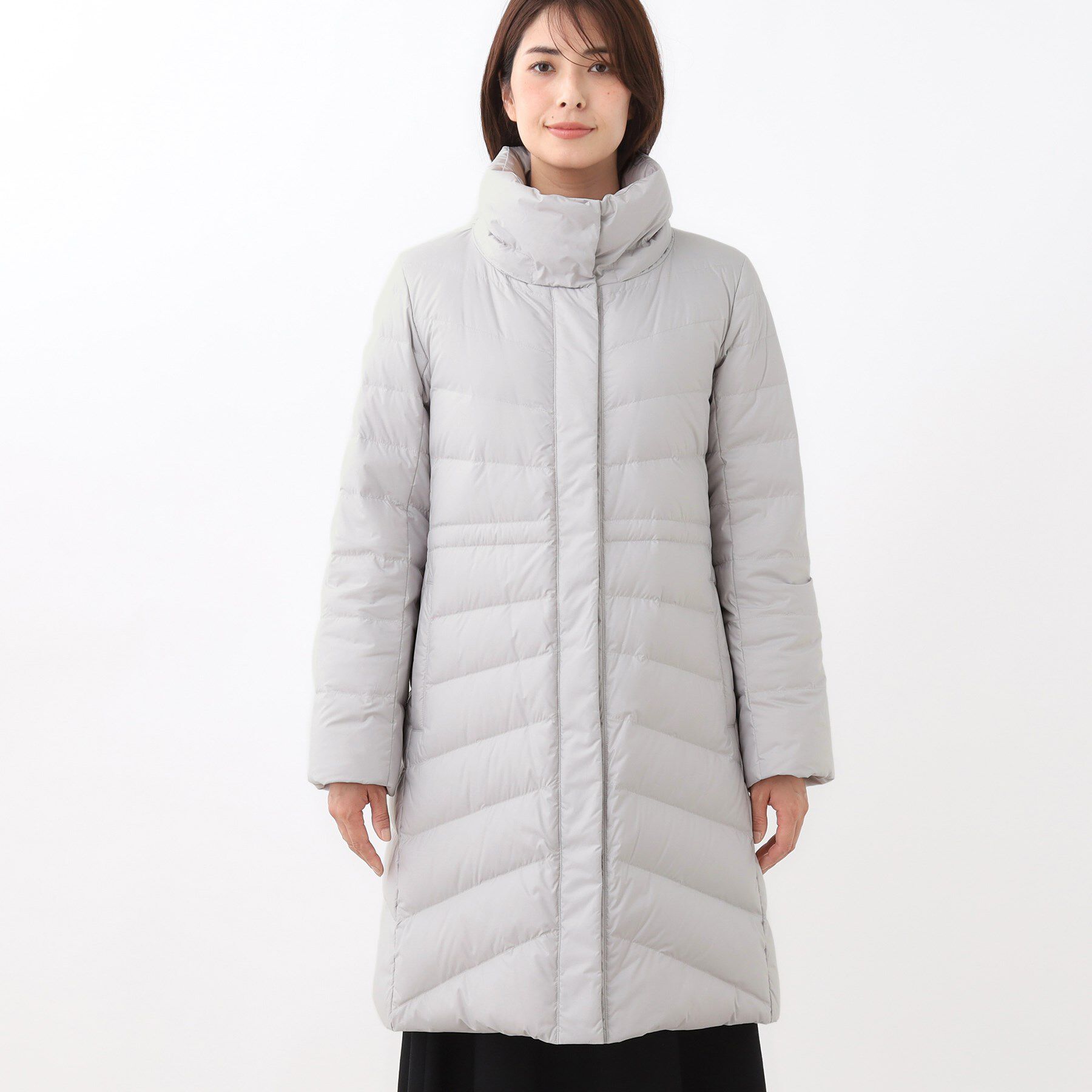 Reflect「【定番人気／ウエスト調整可】フーデッドロングダウンコート」|ダウン|