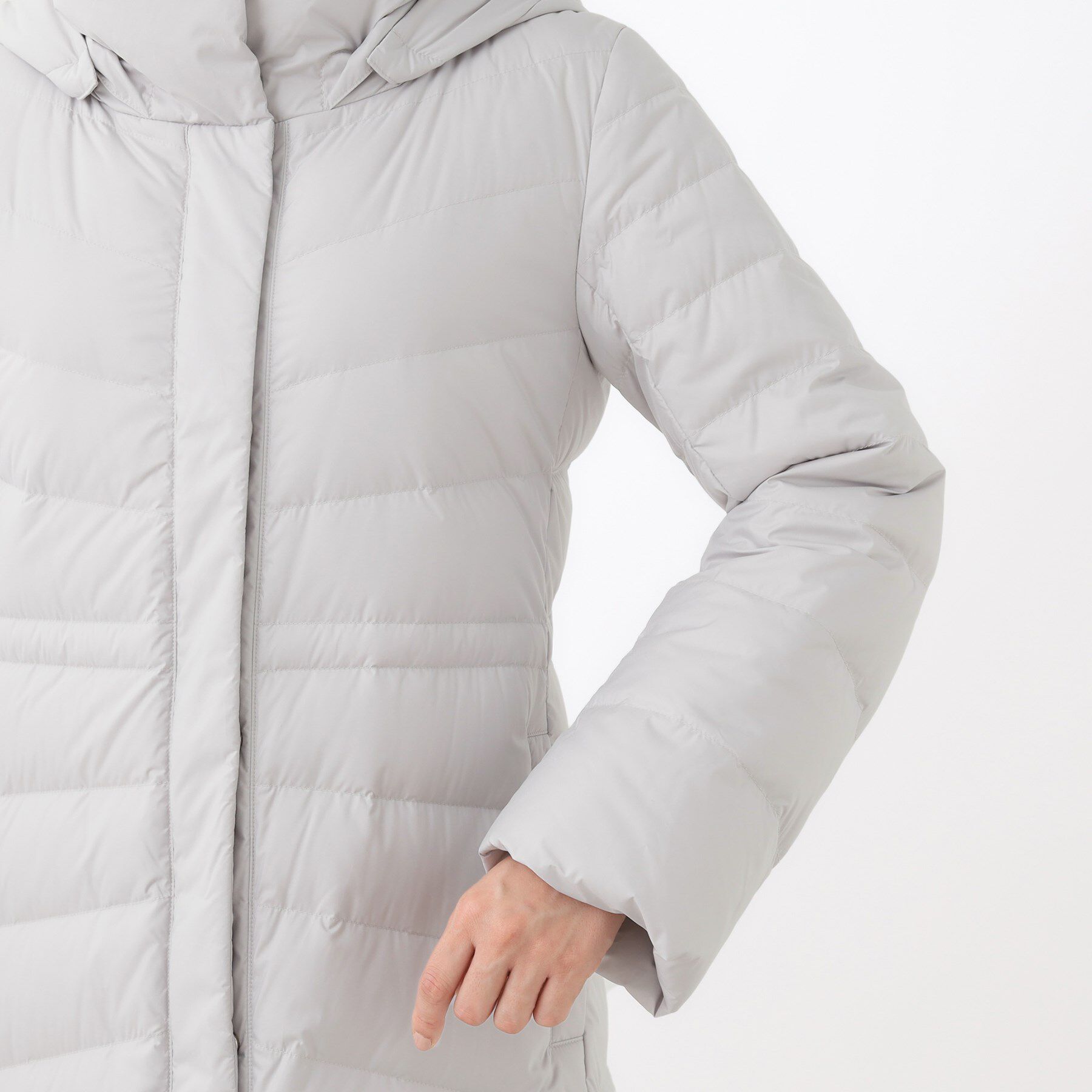 Reflect「【定番人気／ウエスト調整可】フーデッドロングダウンコート」|ダウン|