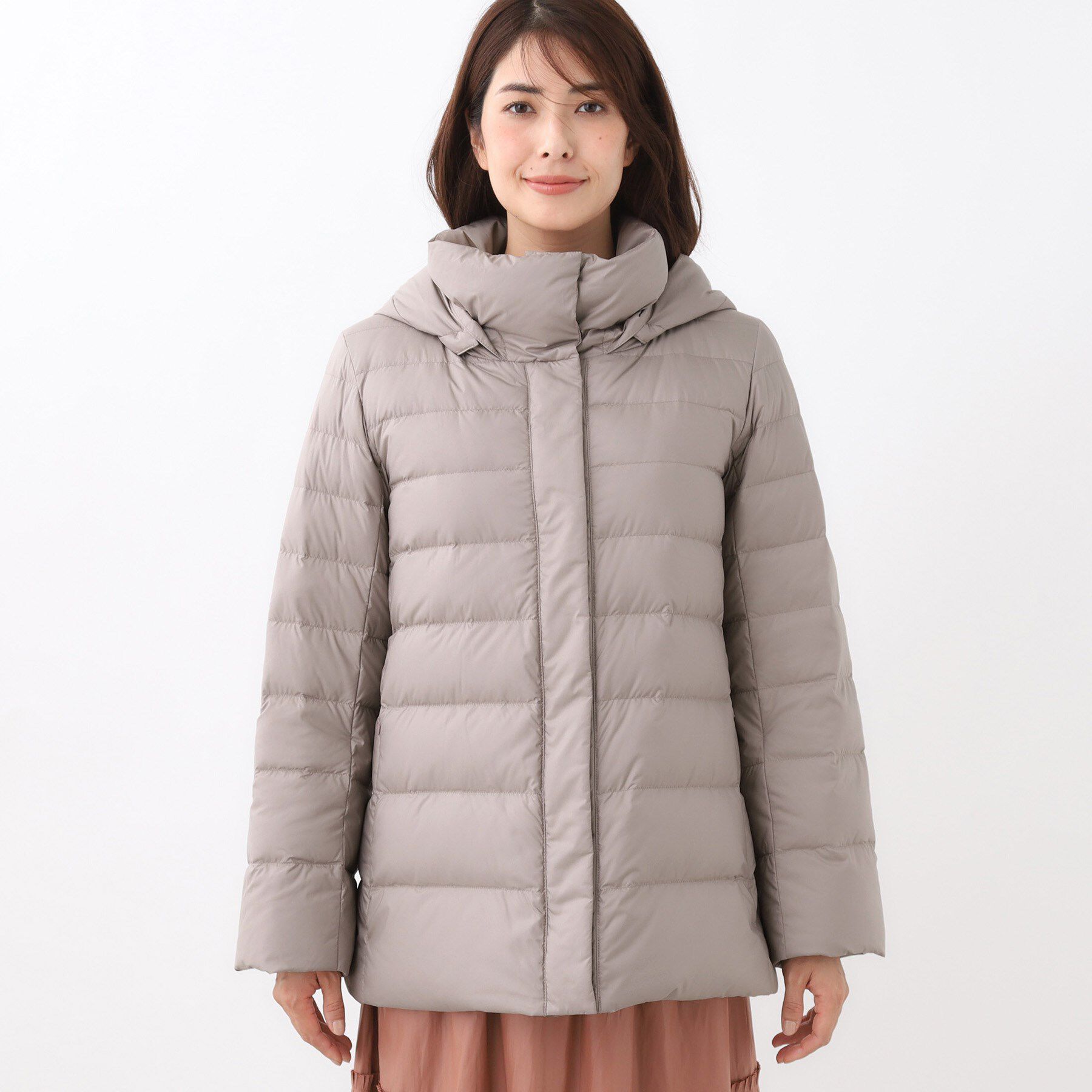 Reflect「【定番人気】フーデッドミドルダウンコート」|ダウン|