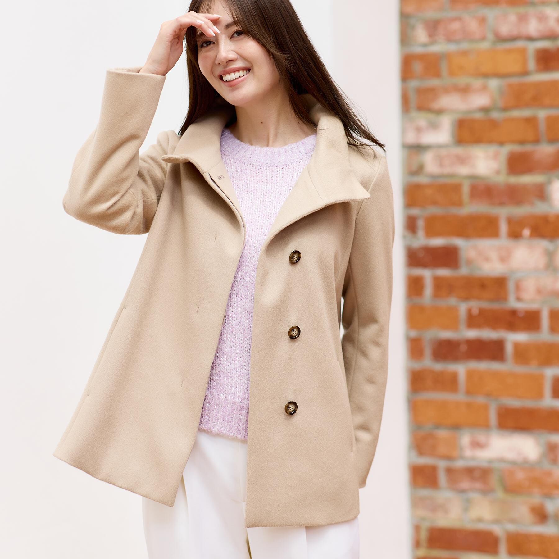 Reflect「【衿が顔に当たらない◎】スタンドネックミドルコート」|その他|