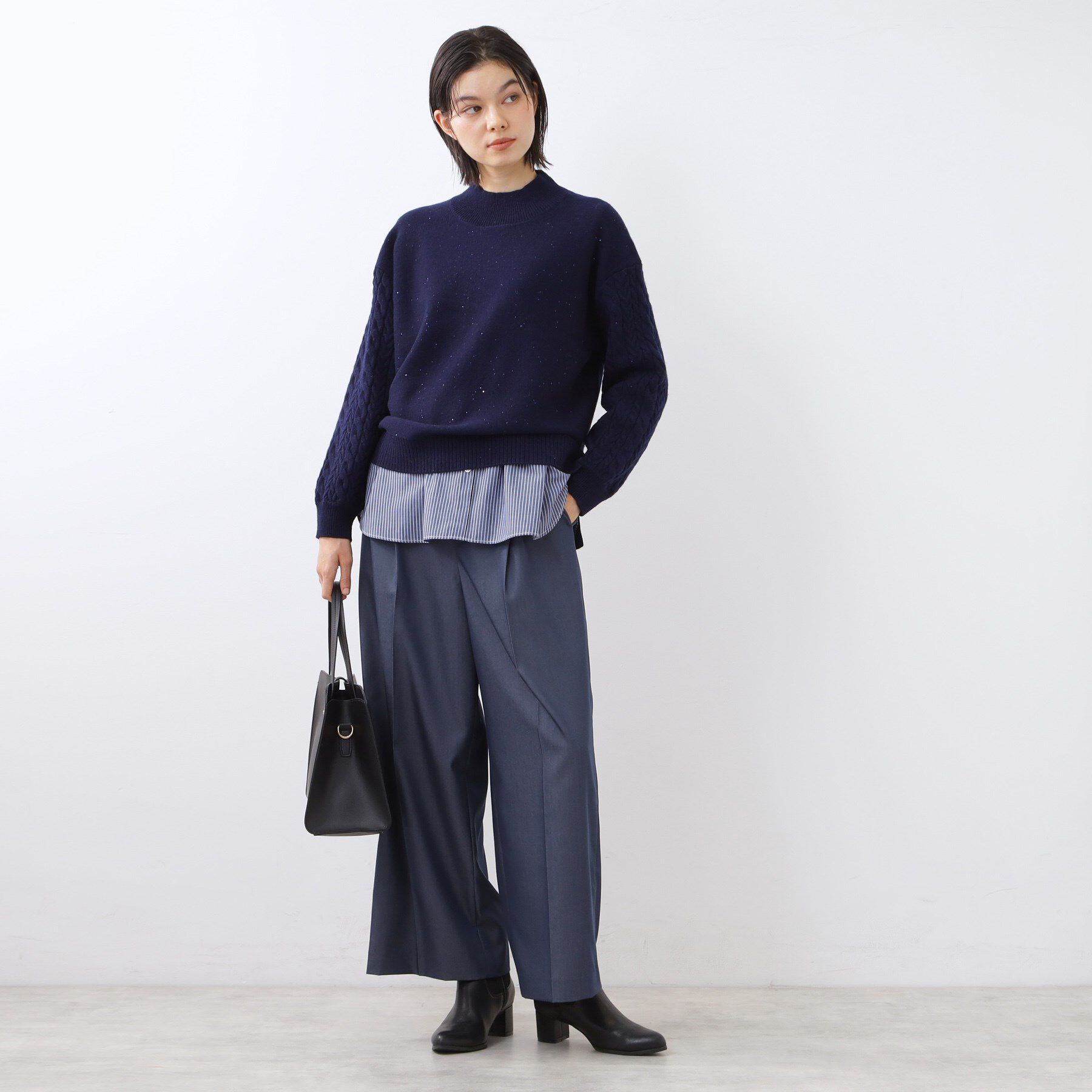 Reflect「【重ね着でも一枚着でも◎】ドッキングジャージトップス」|Tシャツ・カットソー|