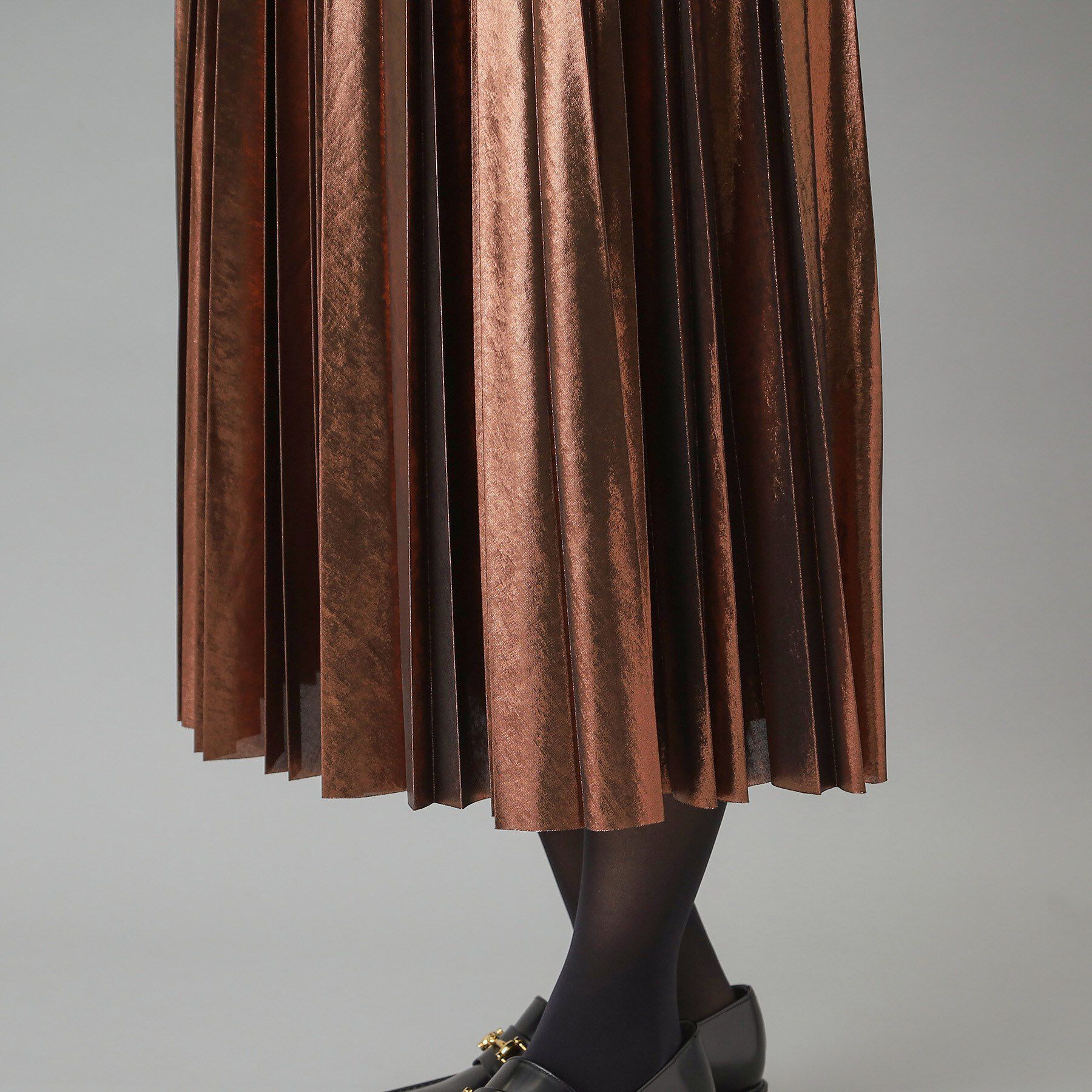 DRESSTERIOR「【洗える/ストレッチ性/オンオフ】箔プリントプリーツスカート」|スカート|