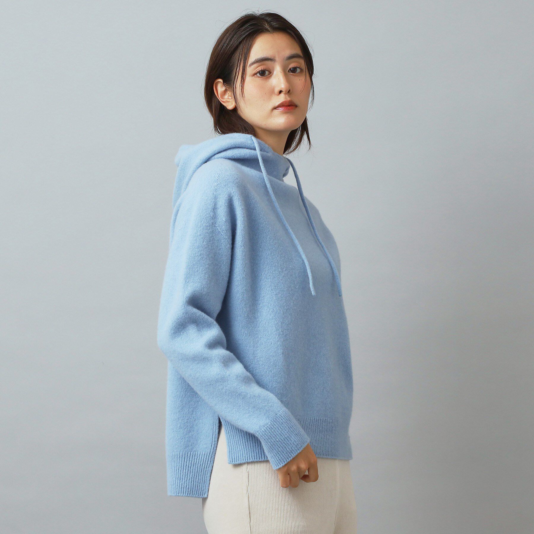 DRESSTERIOR「カシミヤブレンドフードニット」|ニット・セーター|