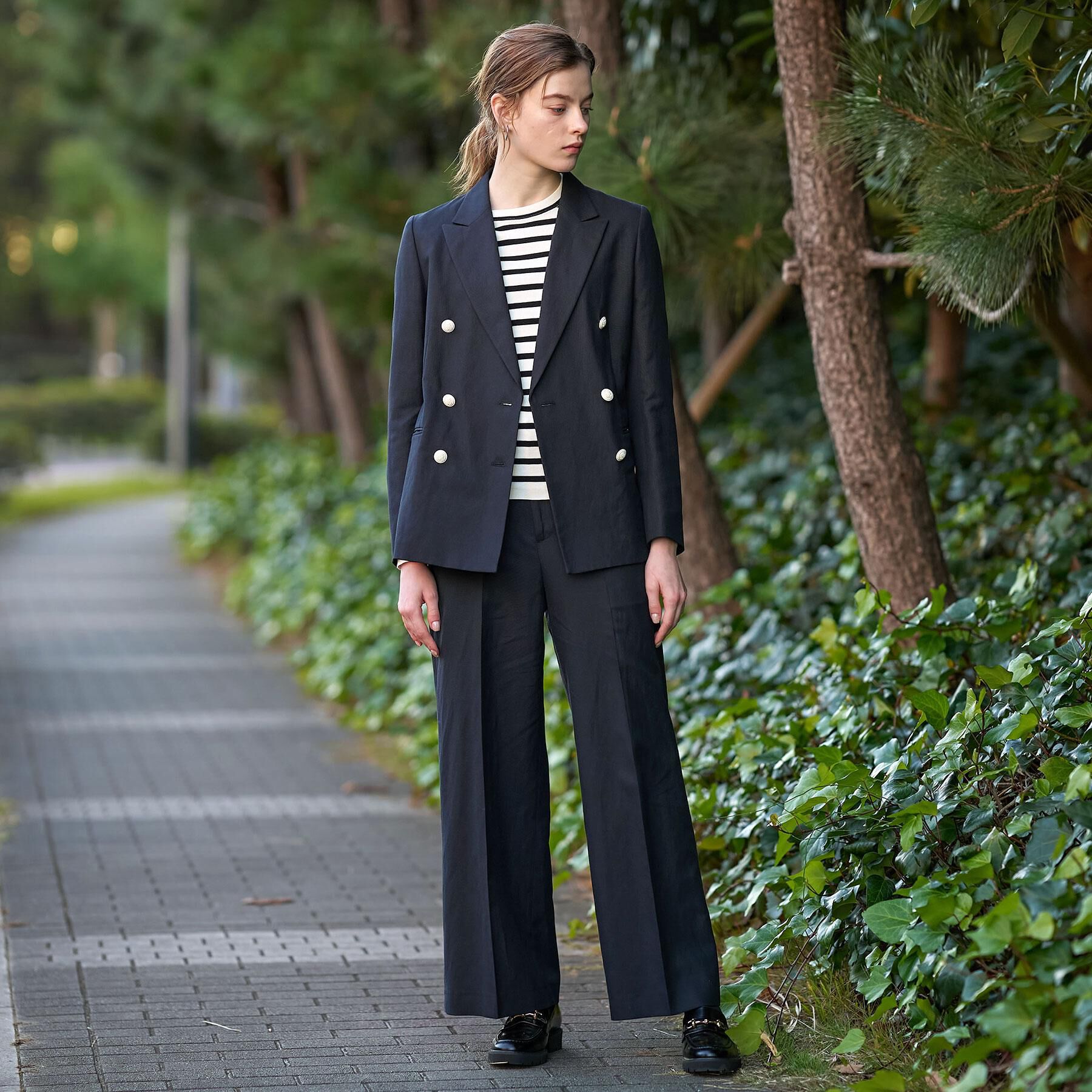 DRESSTERIOR「【セットアップ可/ウォッシャブル】リネンブレンドワイドパンツ」|その他|