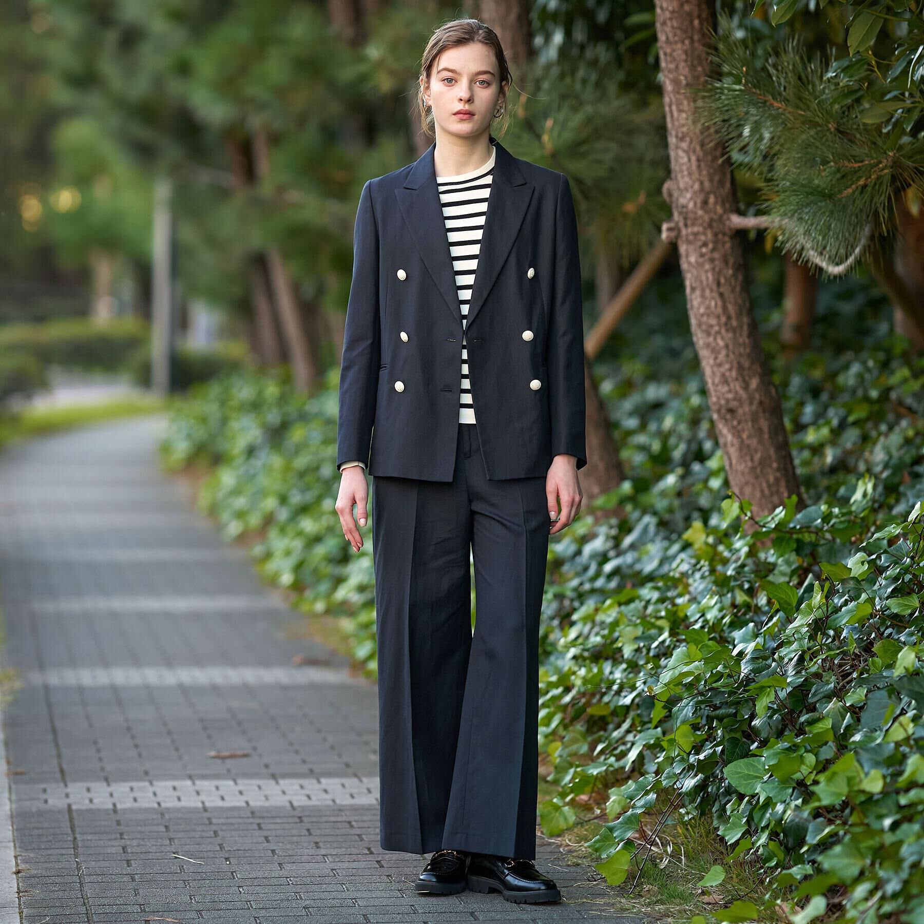 DRESSTERIOR「【セットアップ可/ウォッシャブル】リネンブレンドワイドパンツ」|その他|