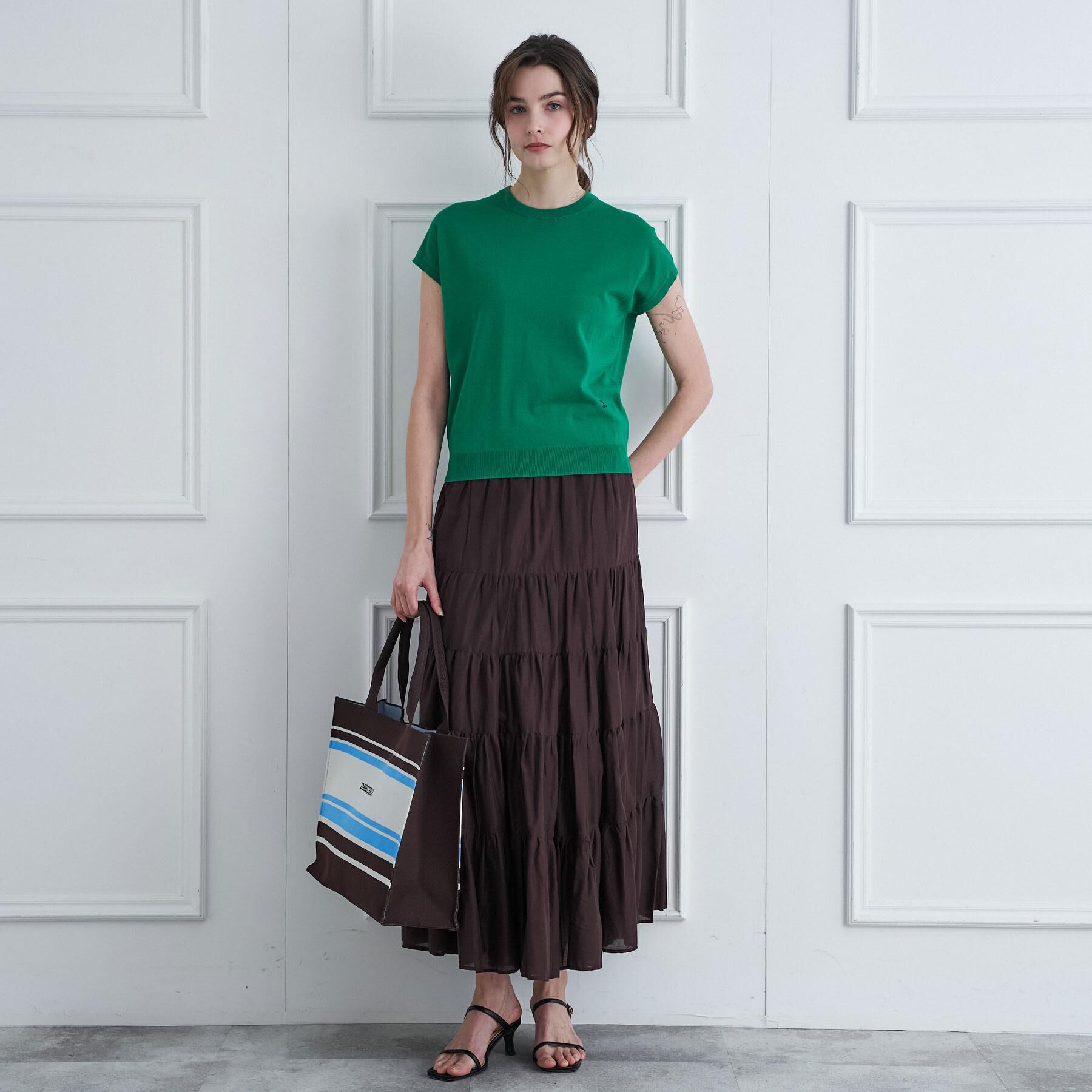 DRESSTERIOR「【再入荷】コットンボイルティアードスカート」|スカート|