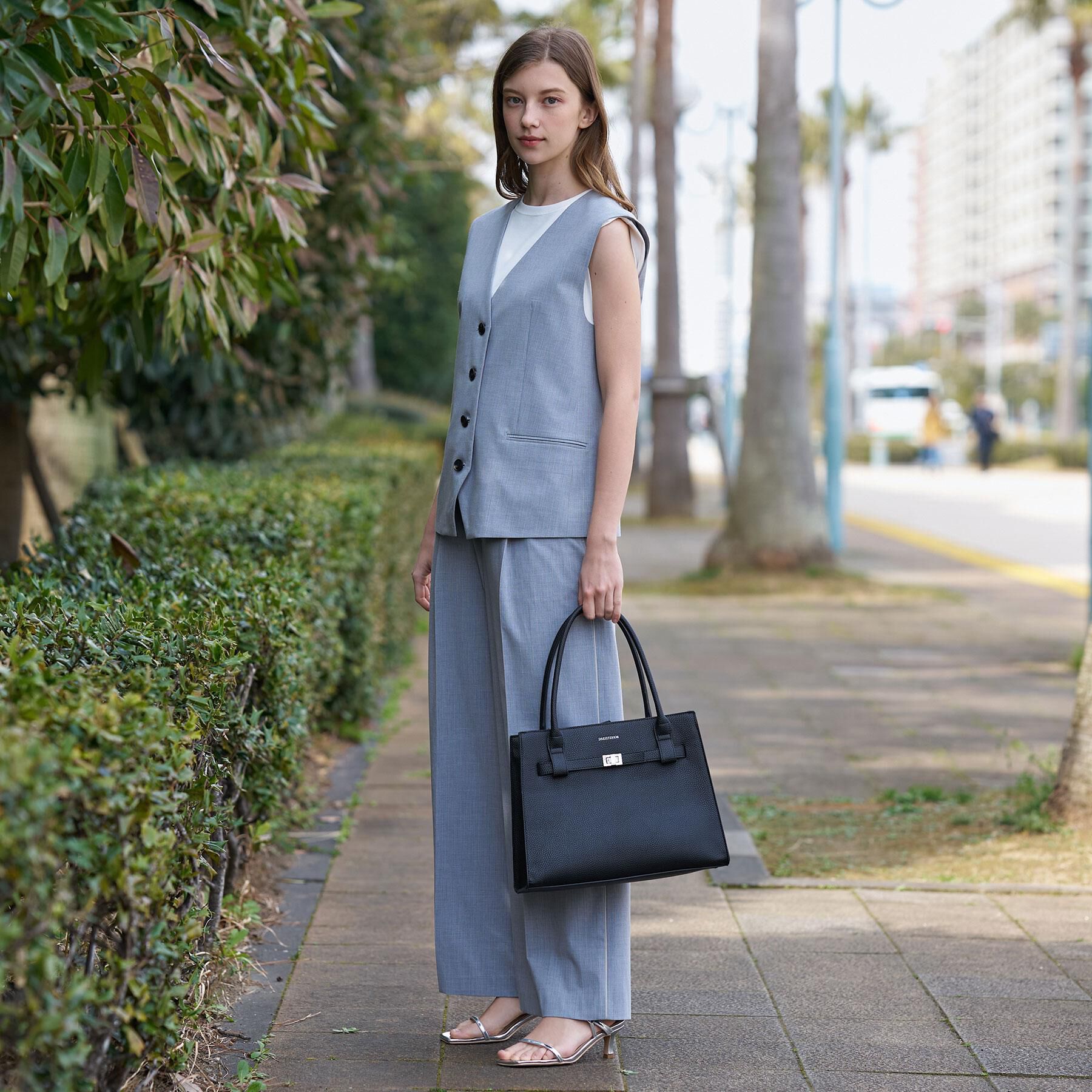 DRESSTERIOR「【セットアップ可/ウォッシャブル】セットアップストライプジレ」|ベスト・ジレ|