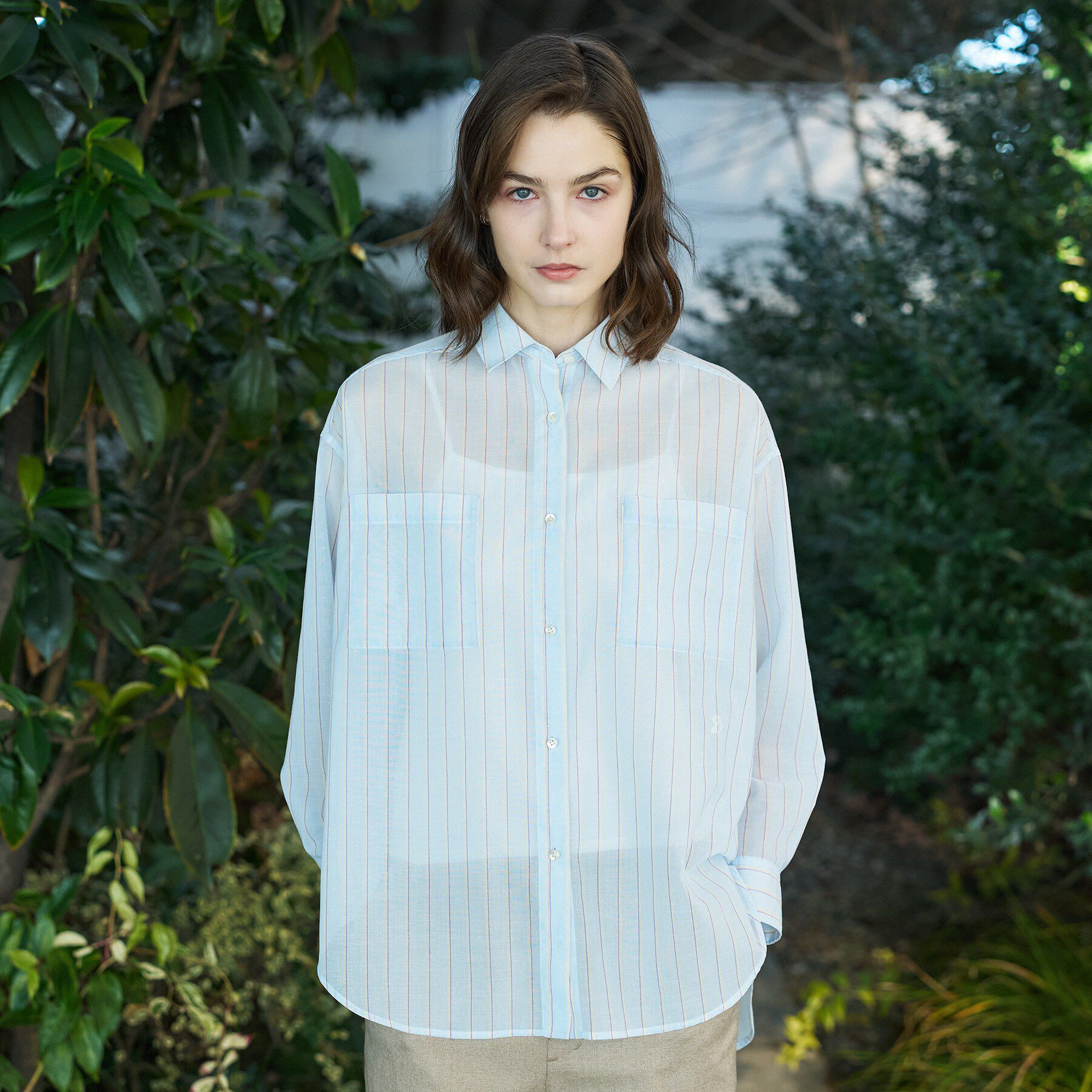 DRESSTERIOR「シアー ストライプシャツ」|シャツ・ブラウス|