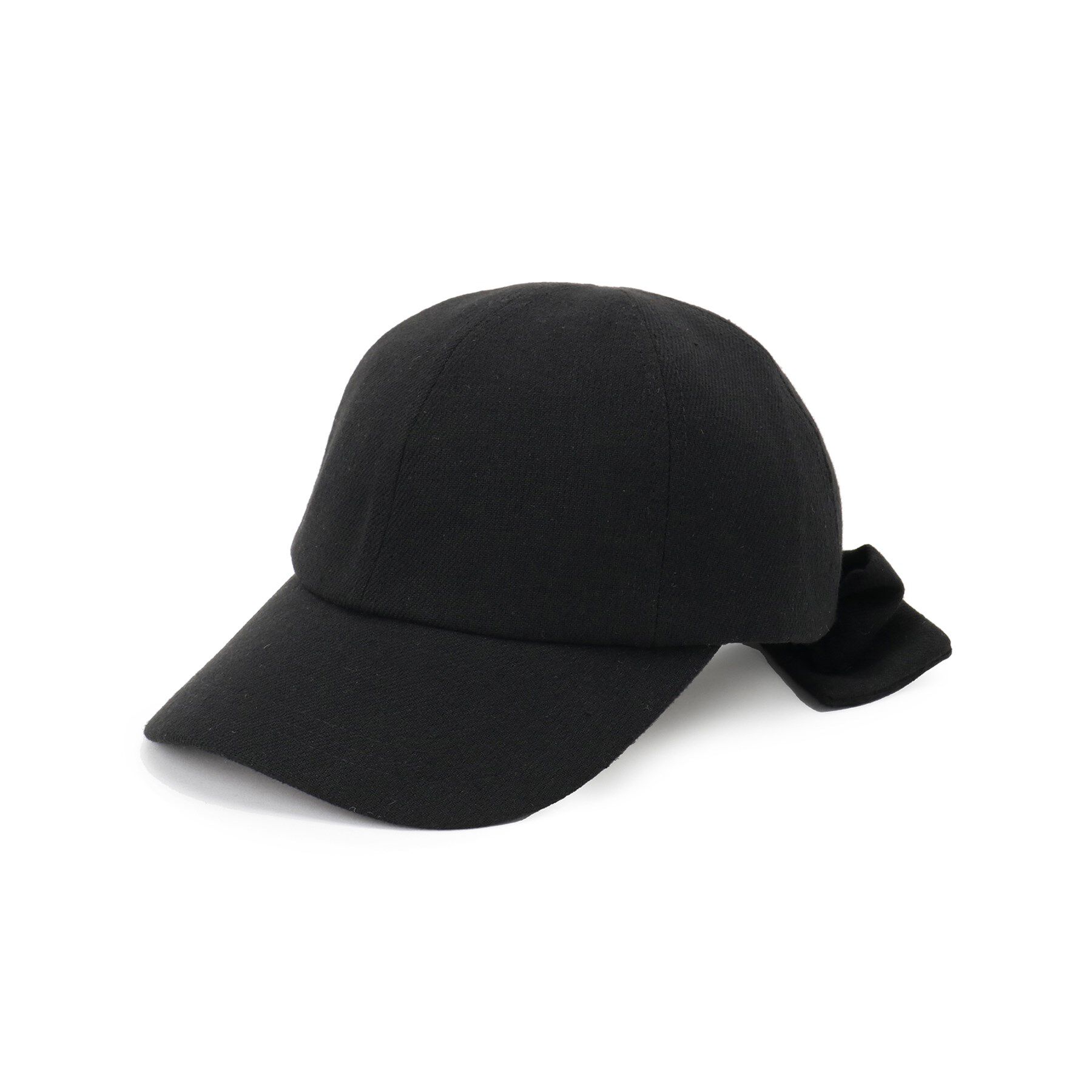 grove「リボンキャップ【UVカット・サイズ調整可能】」|キャップ・キャスケット|へリンボンブラック(