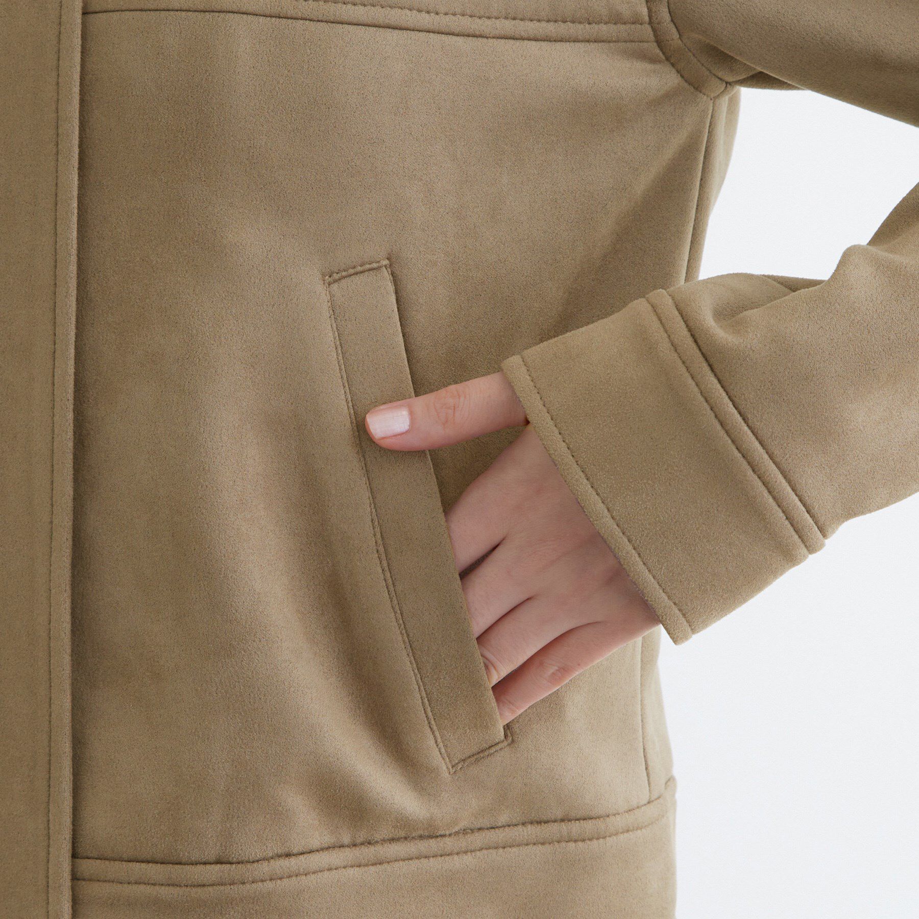 grove「日常を華やかにするスエード調ブルゾン」|ブルゾン・スタジャン|