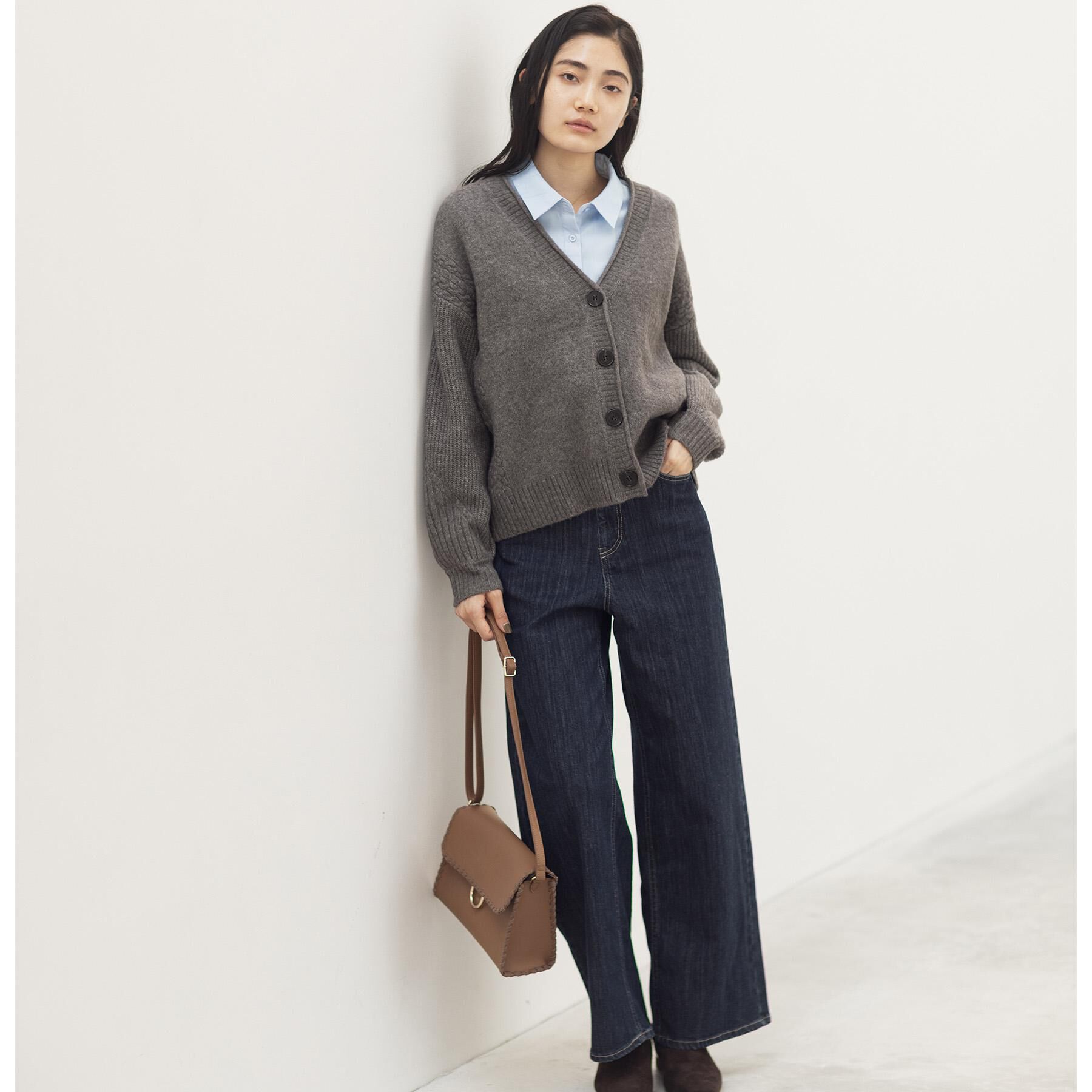 grove「【美シルエット/選べる着丈】大人のためのバギーデニム」|デニム|