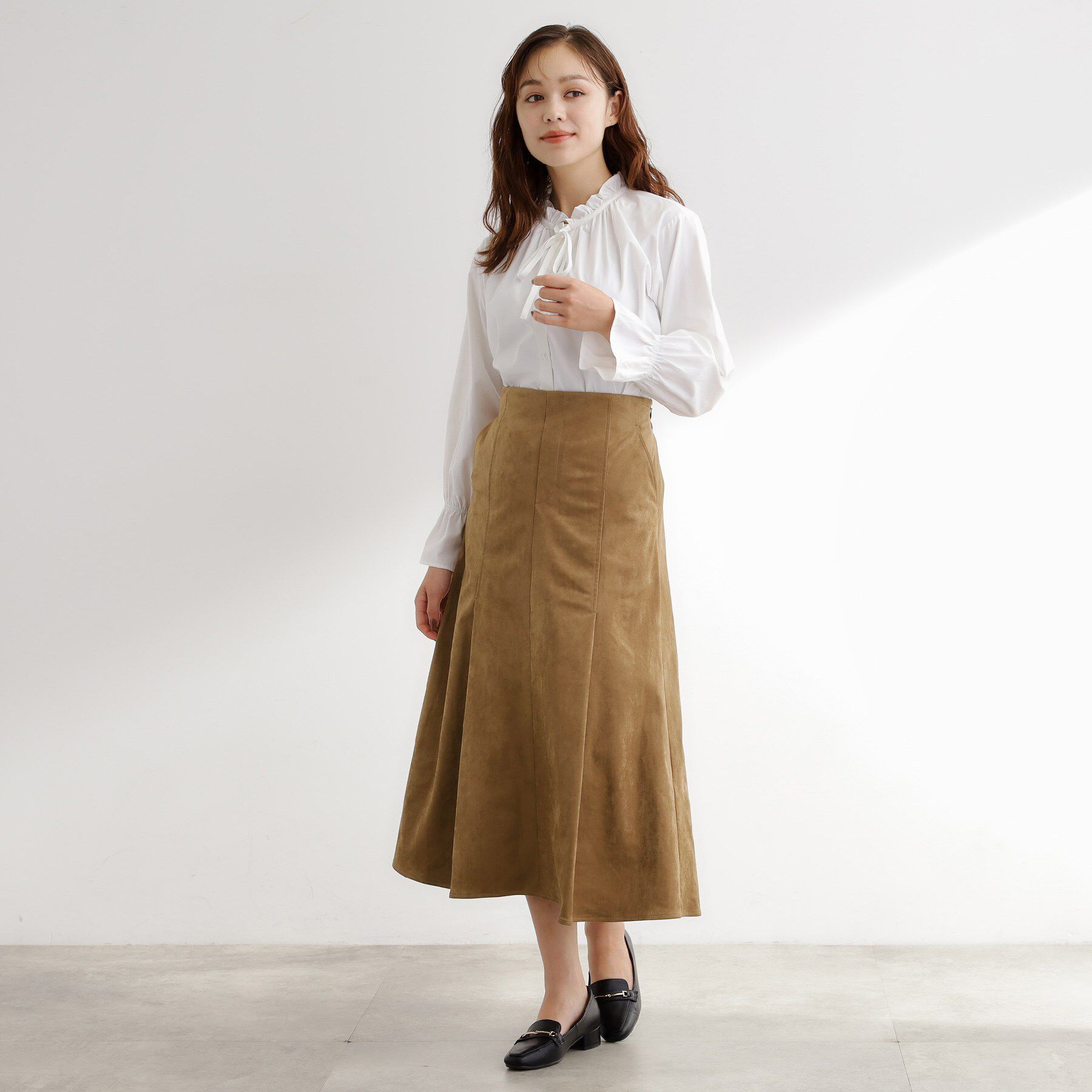 grove「しっとりスエードで描くやわらかなマーメイドスカート」|スカート|