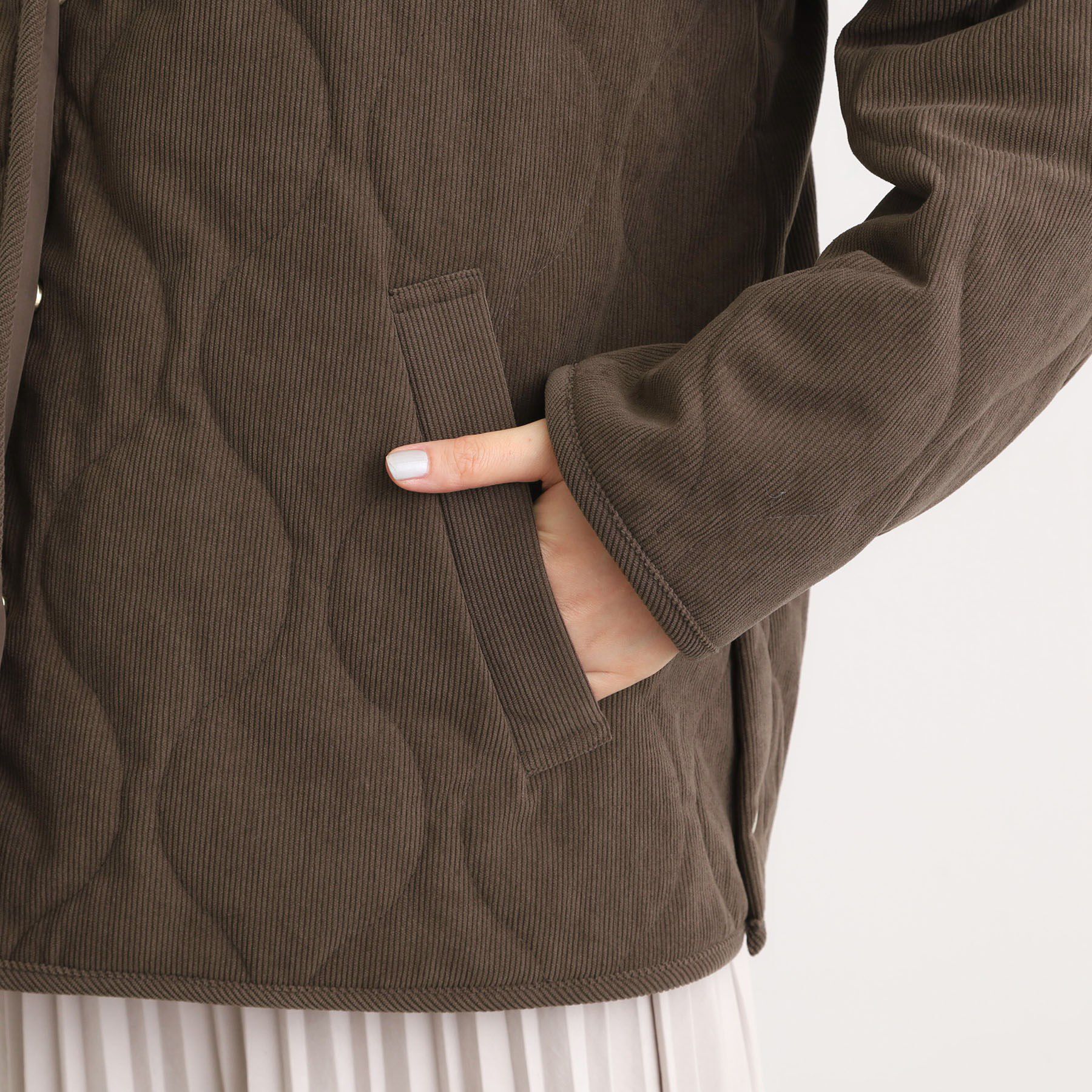 grove「【2WAY・リバーシブル】大人が着たい上品コーデュロイジャケット」|ダウン|