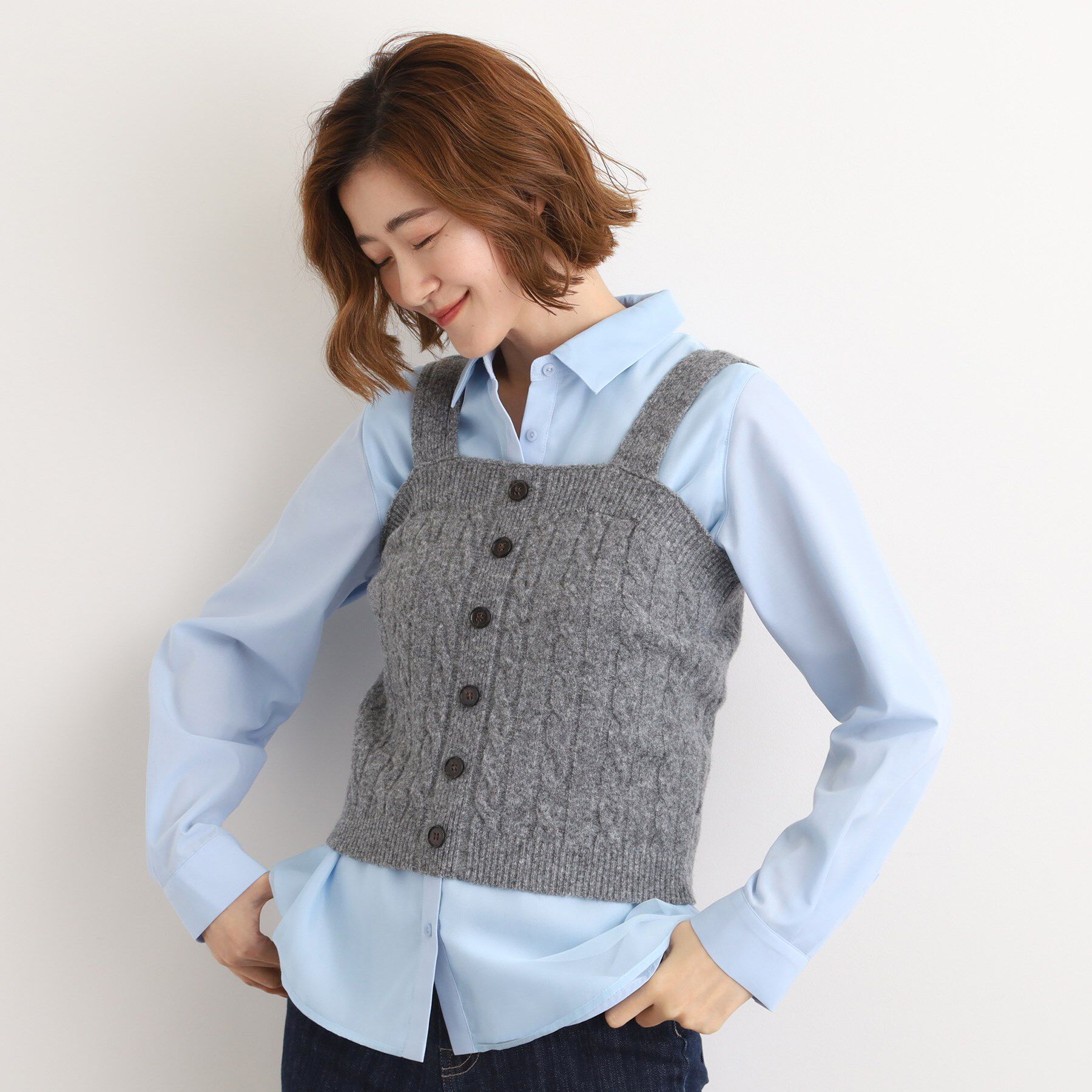 grove「【SETITEM】ケーブルニットビスチェ」|ニット・セーター|