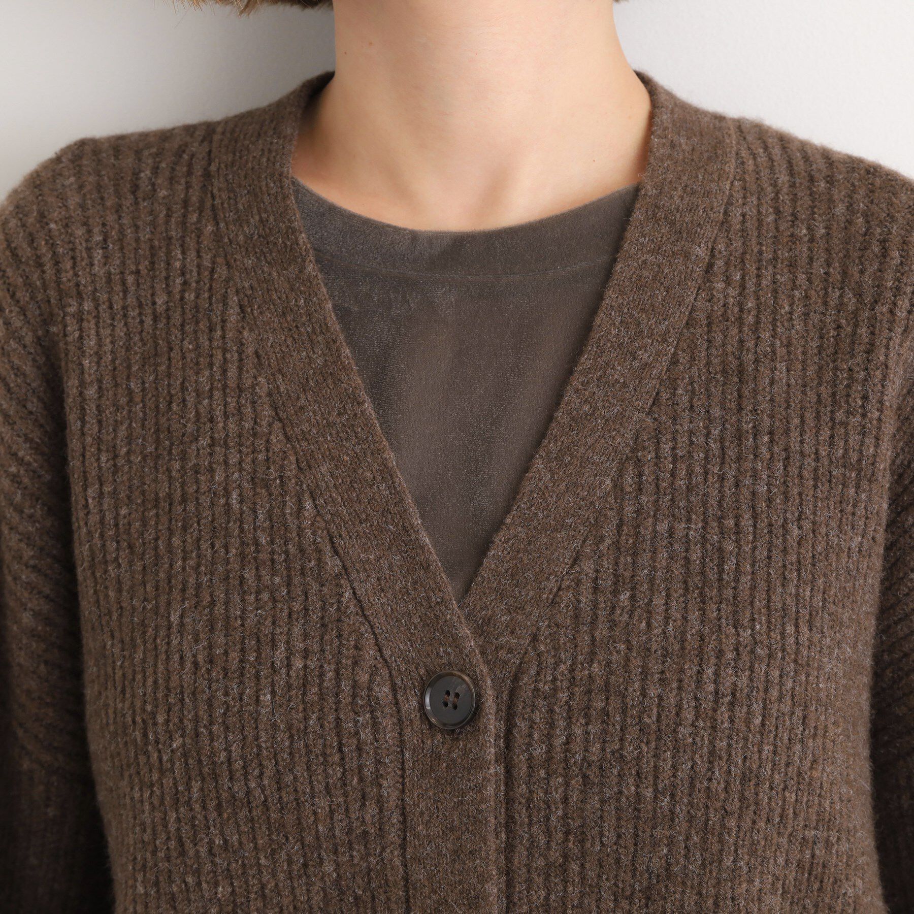 grove「【SETITEM】オーバーサイズ畔カーディガン」|カーディガン|