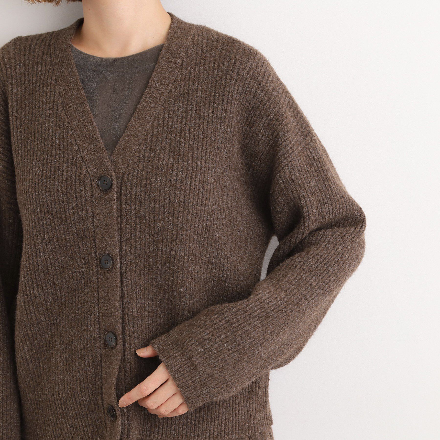 grove「【SETITEM】オーバーサイズ畔カーディガン」|カーディガン|