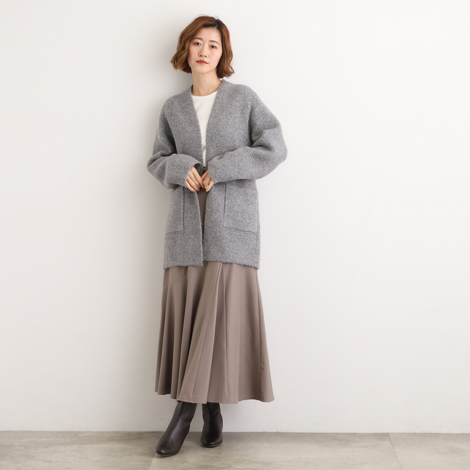 grove「軽やかに着流す　ブークレニットコーディガン」|カーディガン|