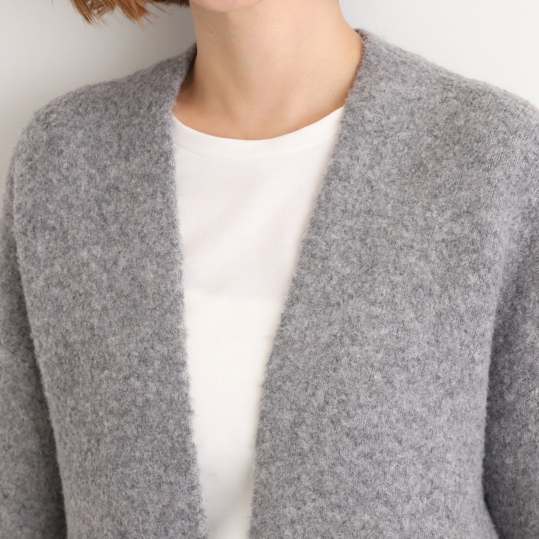 grove「軽やかに着流す　ブークレニットコーディガン」|カーディガン|