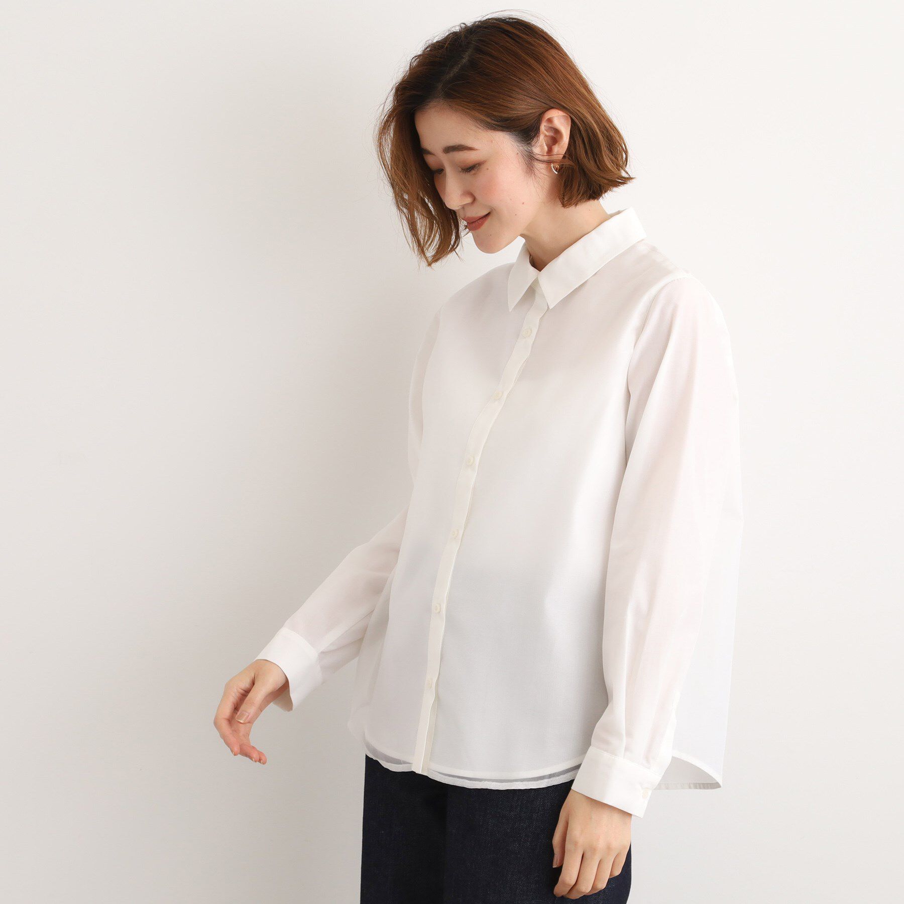 grove「オーガンジーレイヤードシャツ」|シャツ・ブラウス|