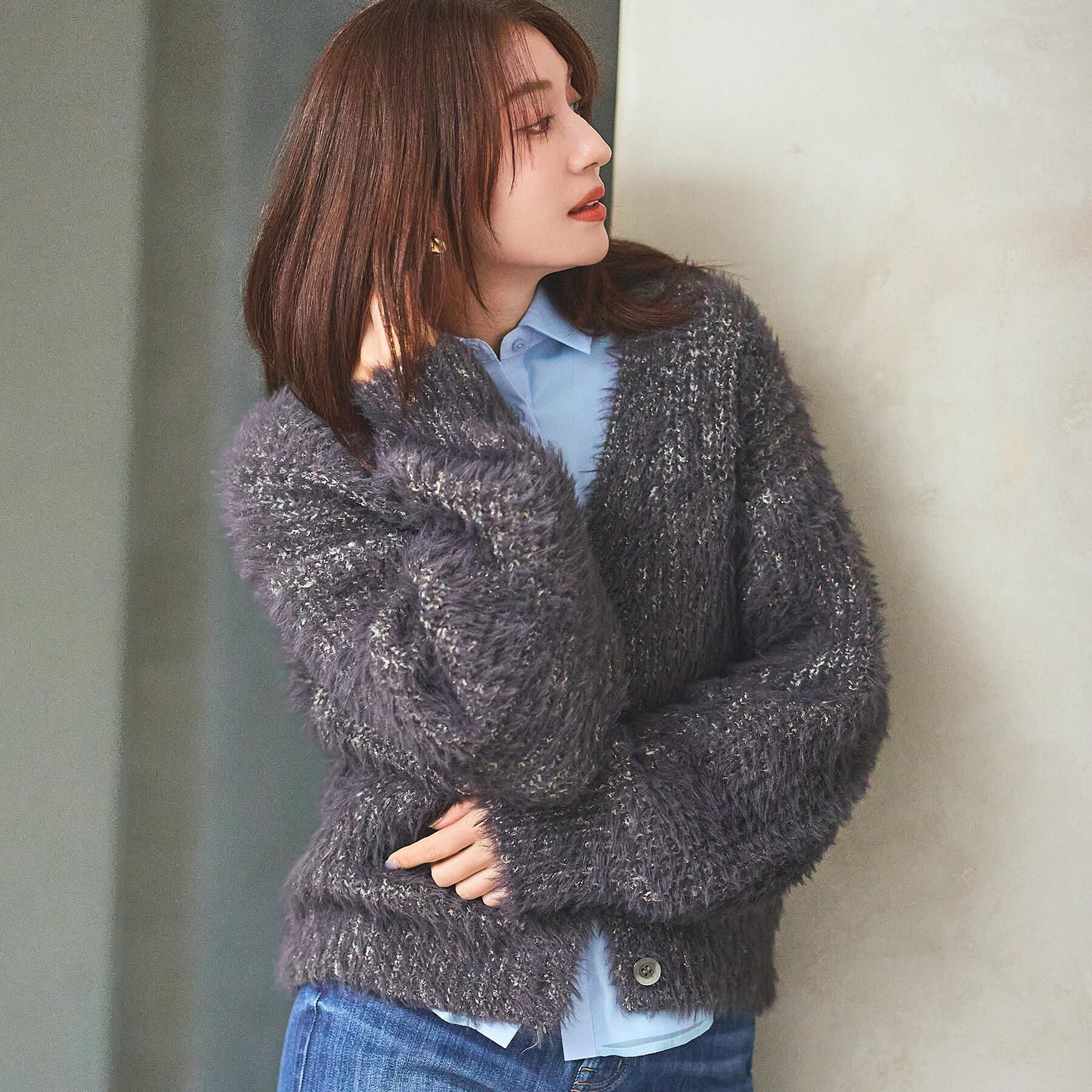 grove「オーバーサイズフェザーカーディガン」|カーディガン|