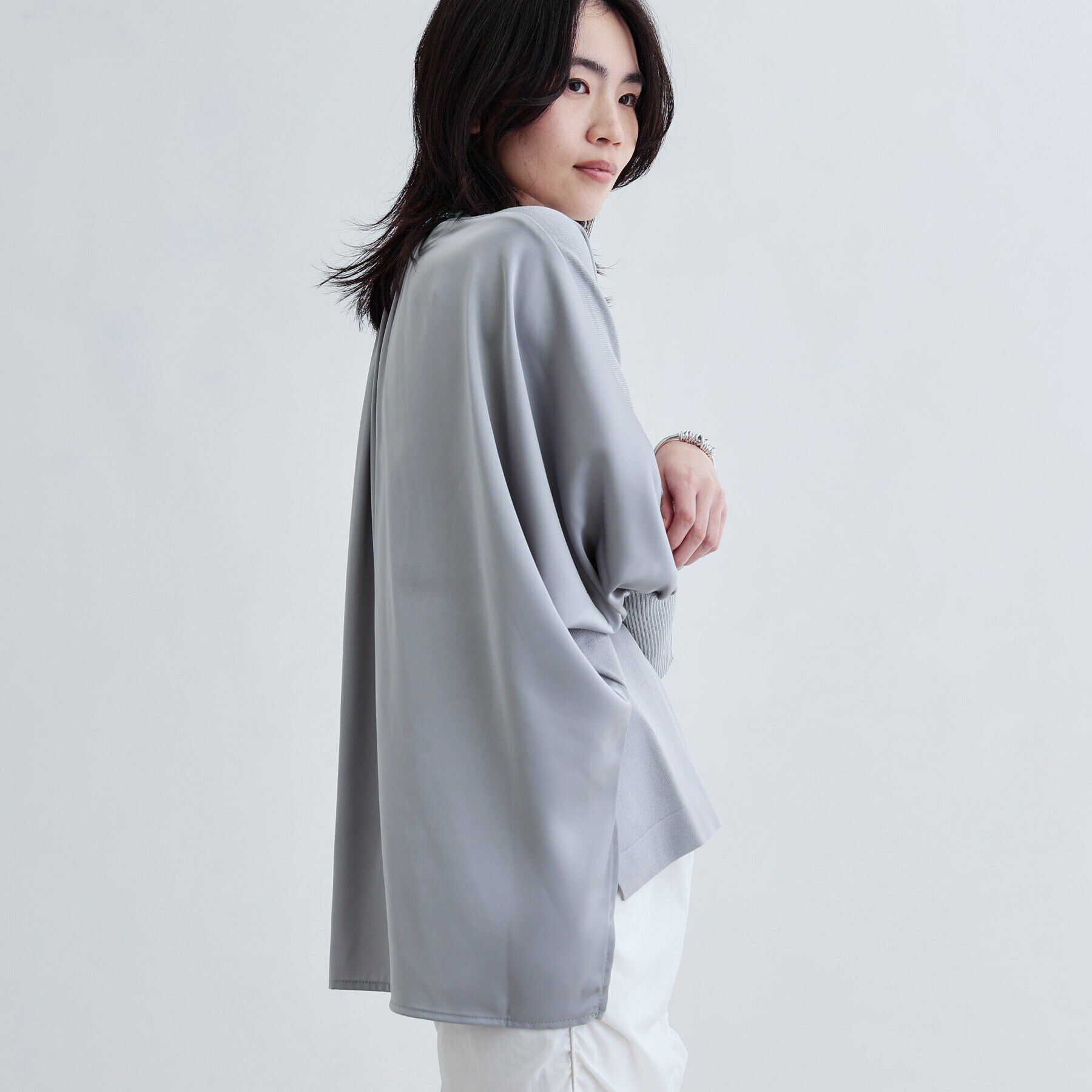 GALLEST「サテンバックドルマンニット」|ニット・セーター|