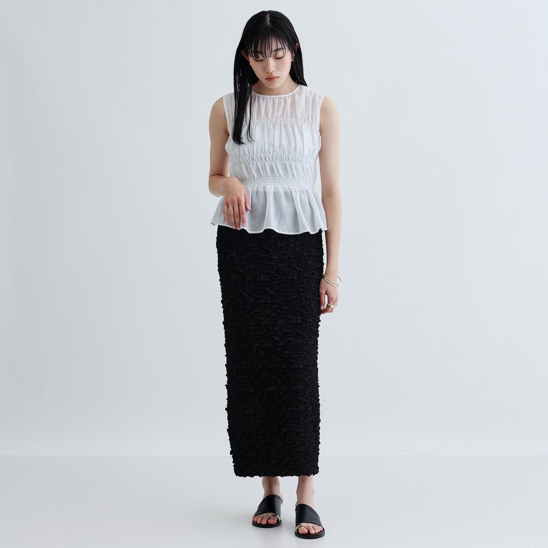 GALLEST「ふくれジャカードタイトスカート」|スカート|