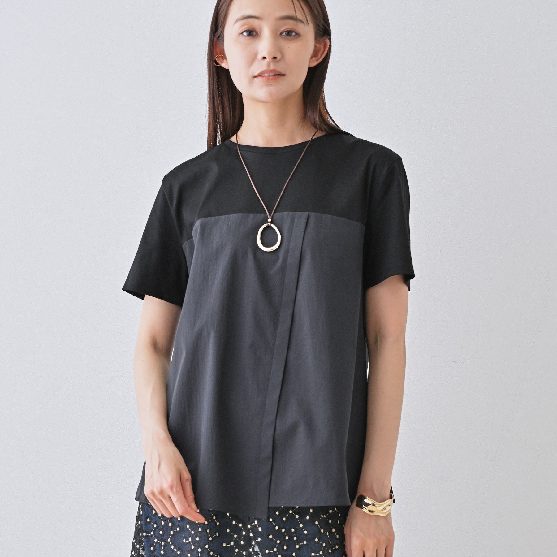 INDIVI「【洗える】ビスチェレイヤード風トップス」|Tシャツ・カットソー|