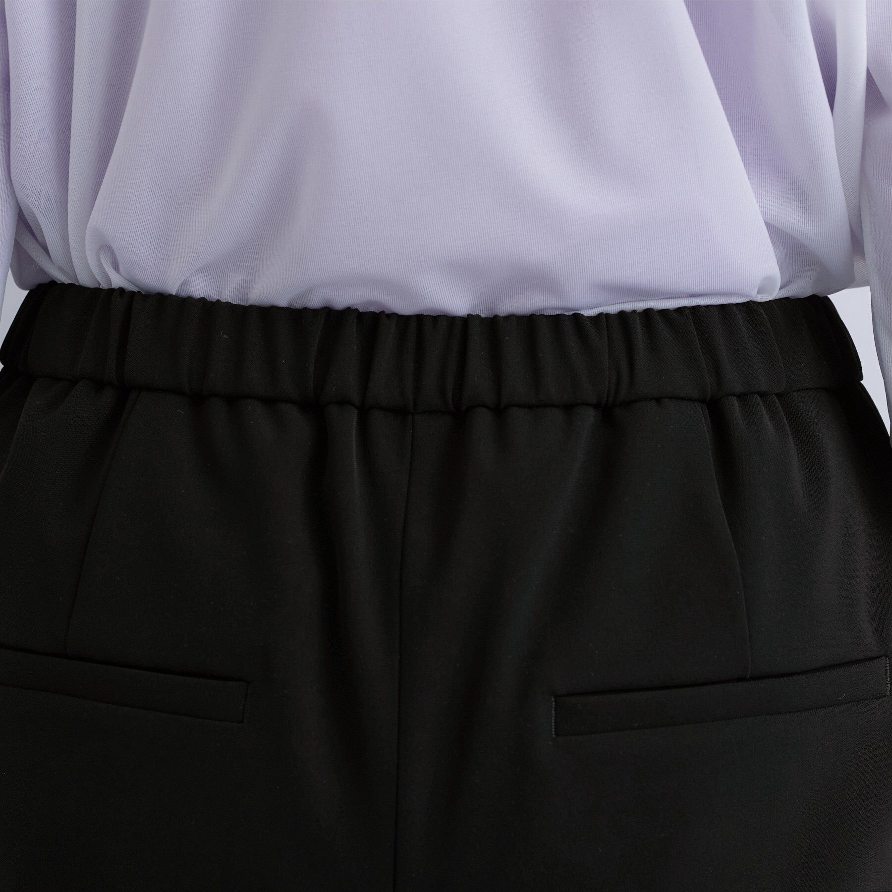 INDIVI「人気NO.1【褒められパンツ／高ストレッチ／ウエストゴム】タックテーパードパンツ」|その他|