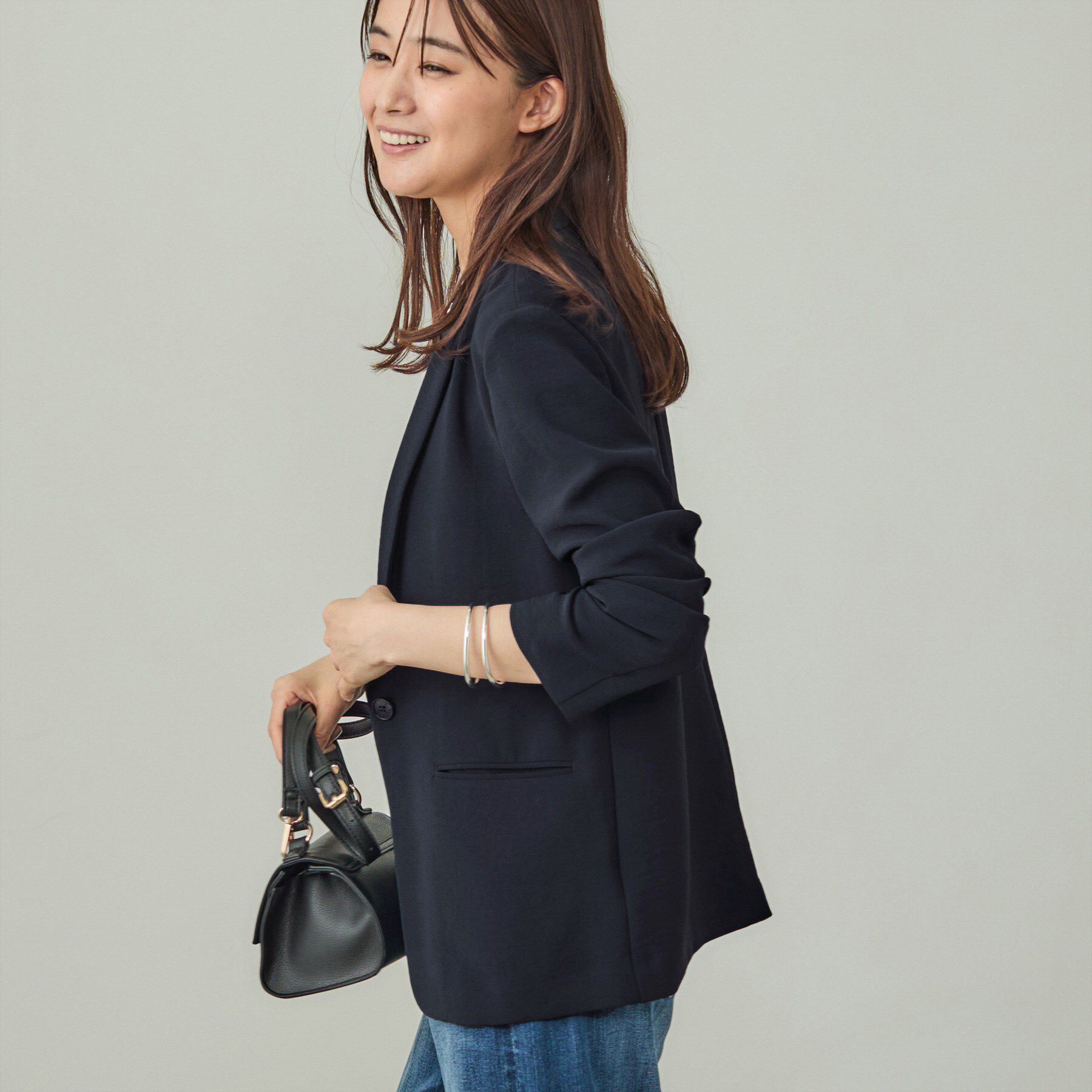 INDIVI「【洗える／UVケア】テーラード ナロージャケット」|スーツ|