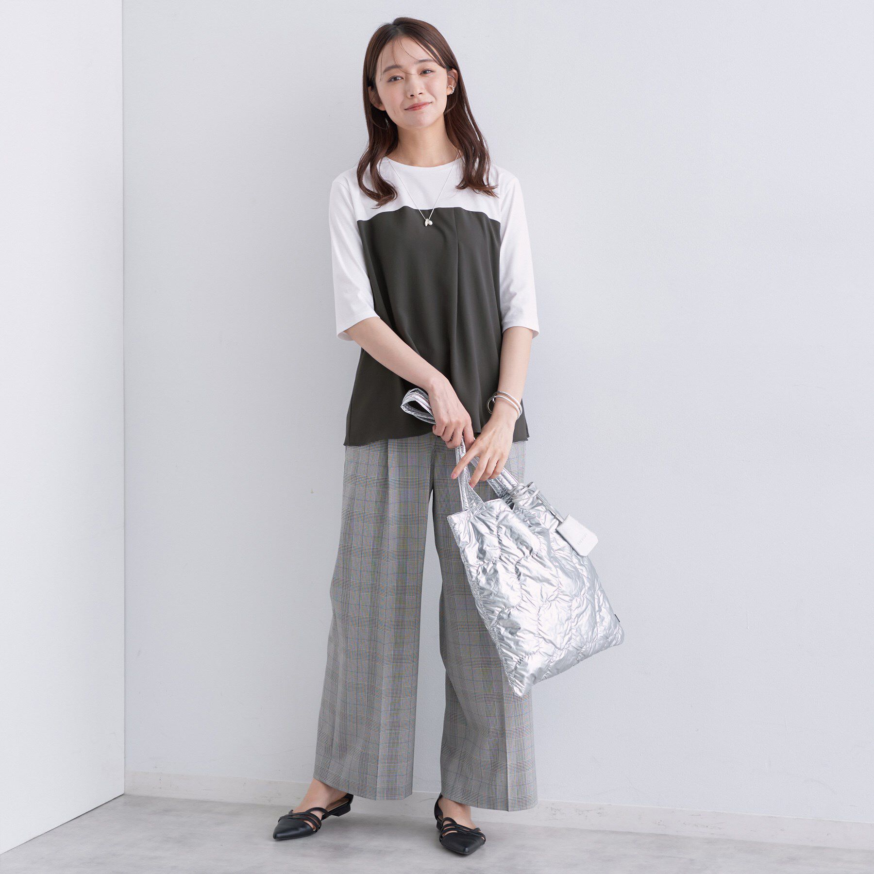 INDIVI「【セットアップ可能】ビスチェレイヤード風トップス」|Tシャツ・カットソー|