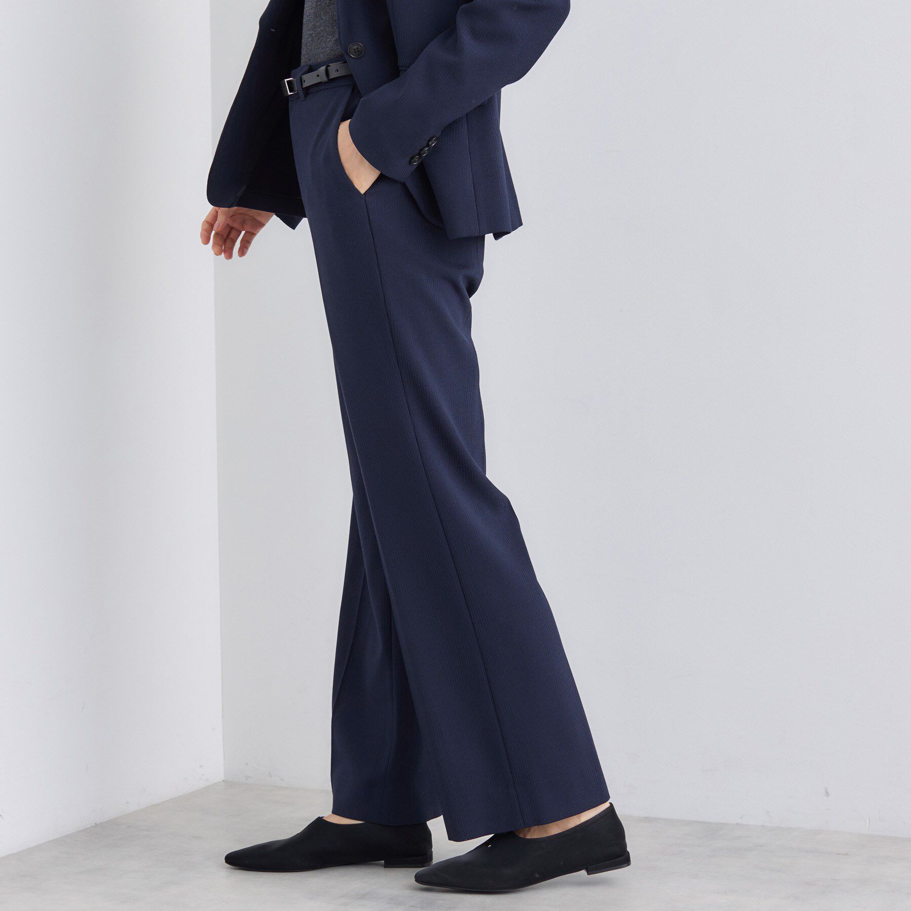 INDIVI「【日本製／通勤スーツ】プレシャスドビー テーパードパンツ」|スーツ|