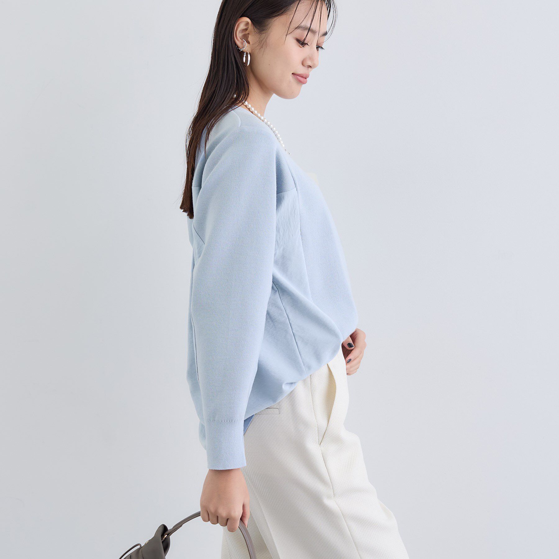 INDIVI「【洗える／選べる8色】トーンアップニット」|ニット・セーター|