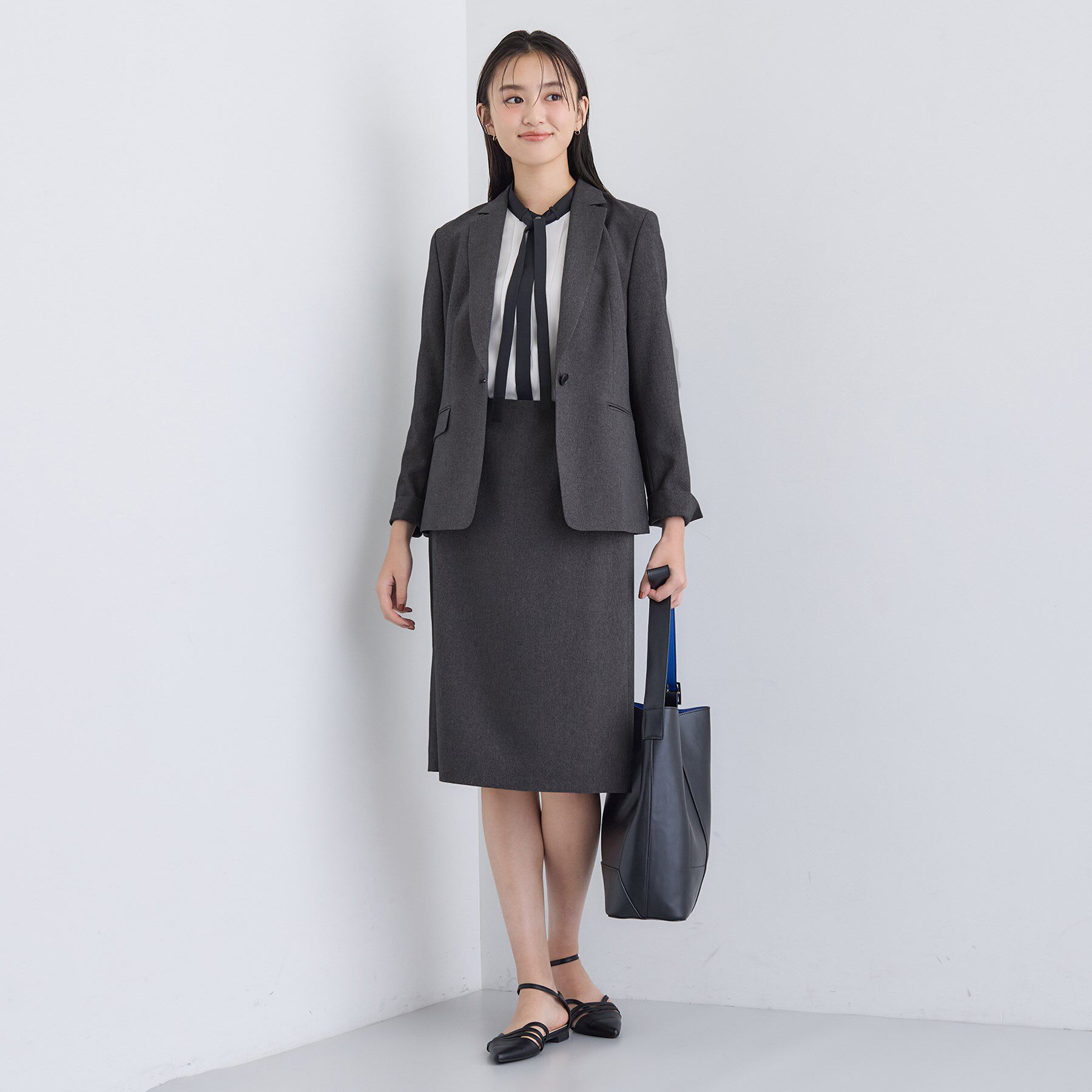 INDIVI「【洗える／通勤／スーツ】メランジストレッチ テーラージャケット」|スーツ|