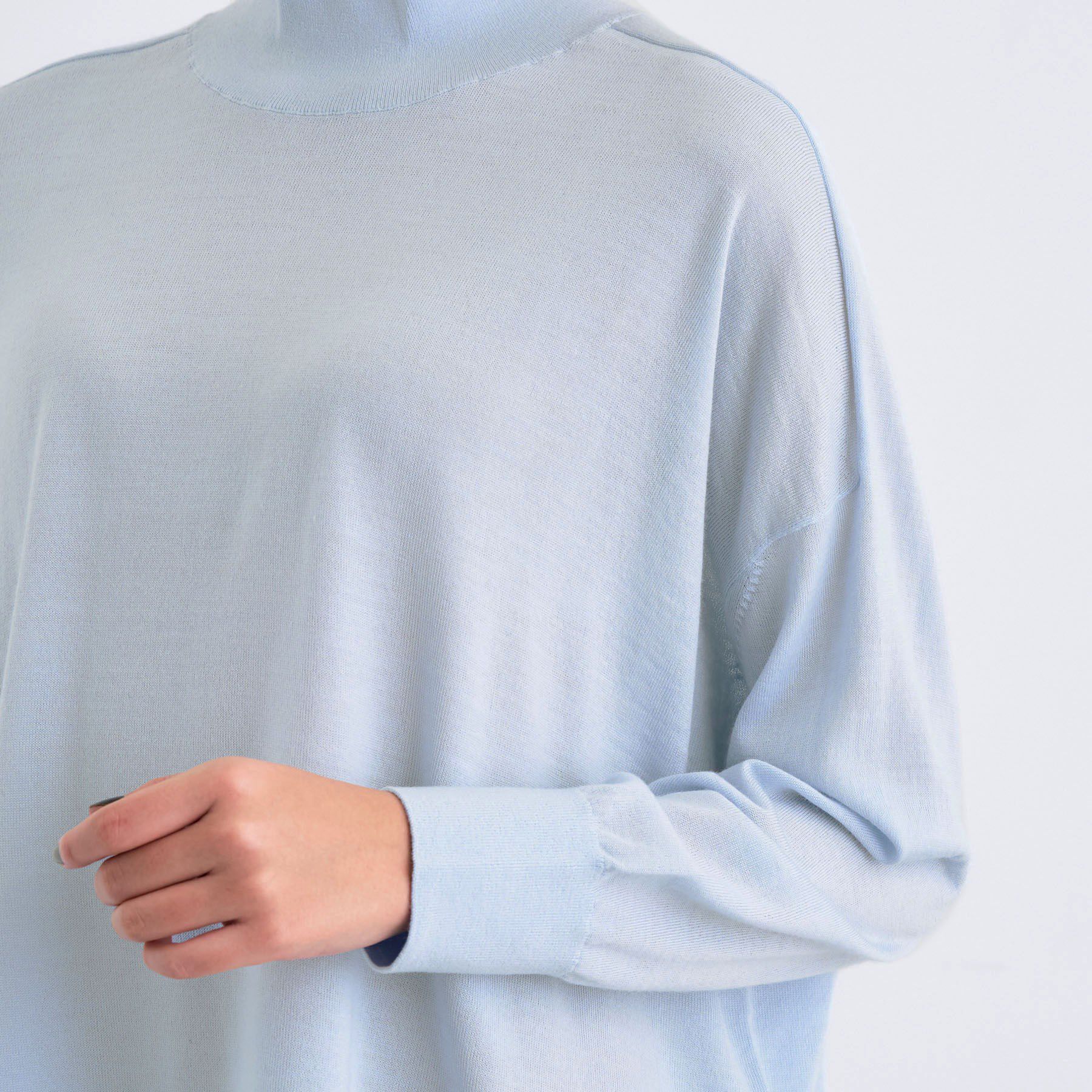 INDIVI「【洗える／毛玉になりにくい】エクストラファインウール ハイネックニット」|ニット・セーター|