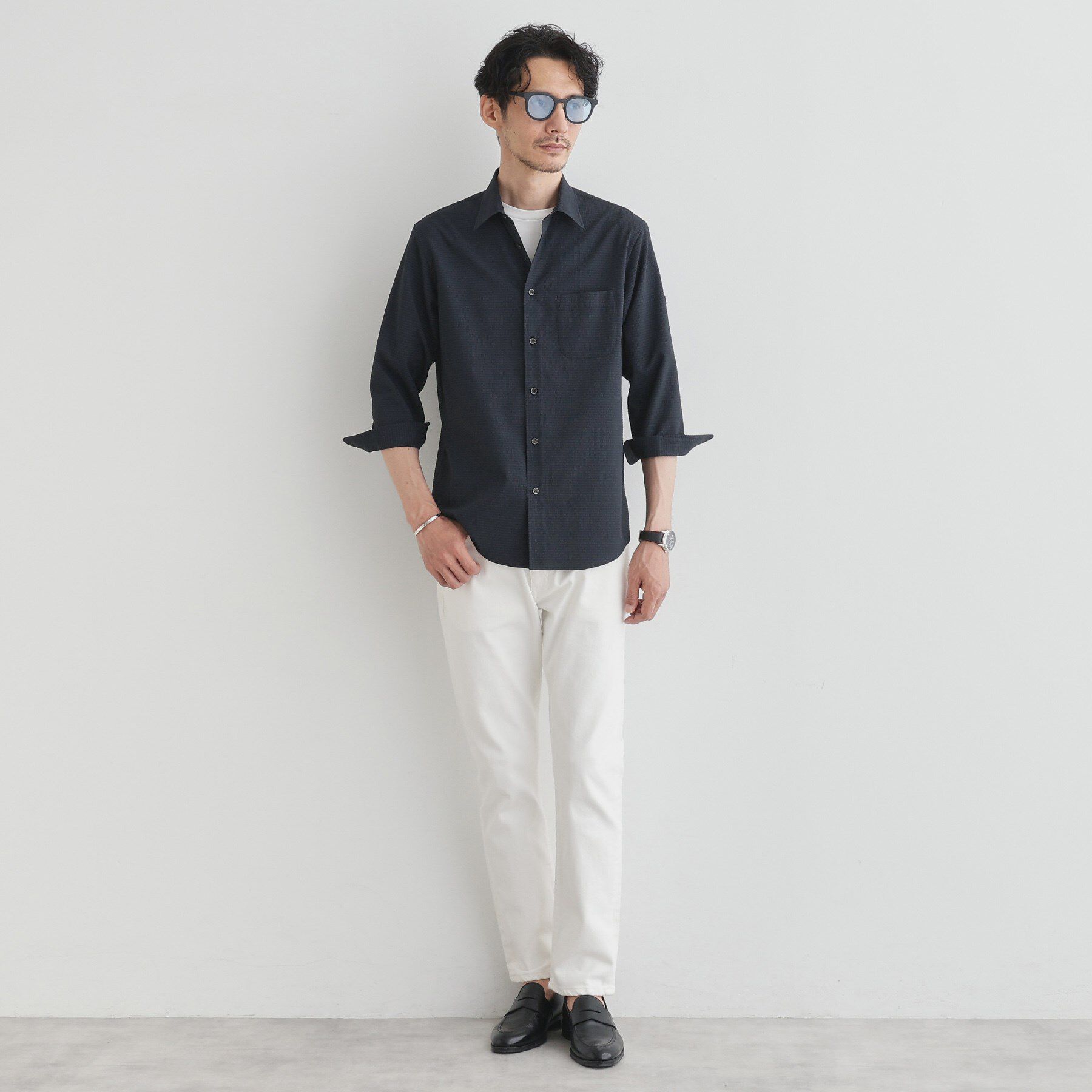 TAKEO KIKUCHI「【COOL CITY WEAR】DotAir（R）サッカー シャツ」|シャツ・ブラウス|