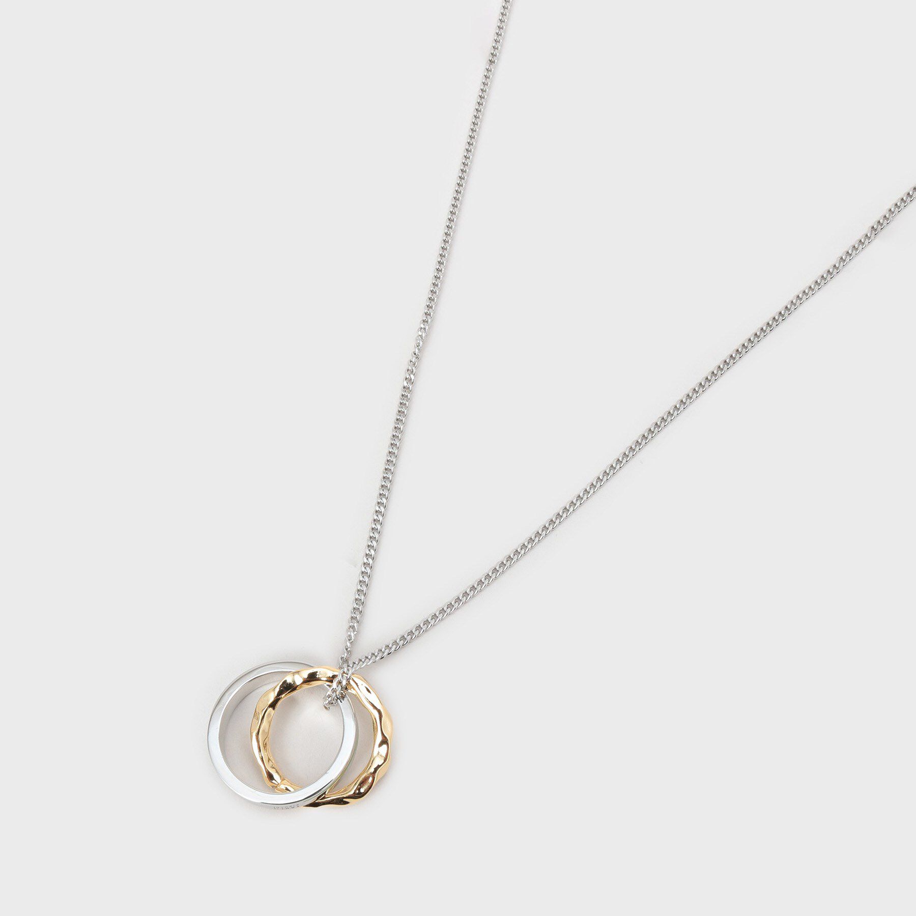 TAKEO KIKUCHI「カラードトップ ダブルリングネックレス」|ネックレス|